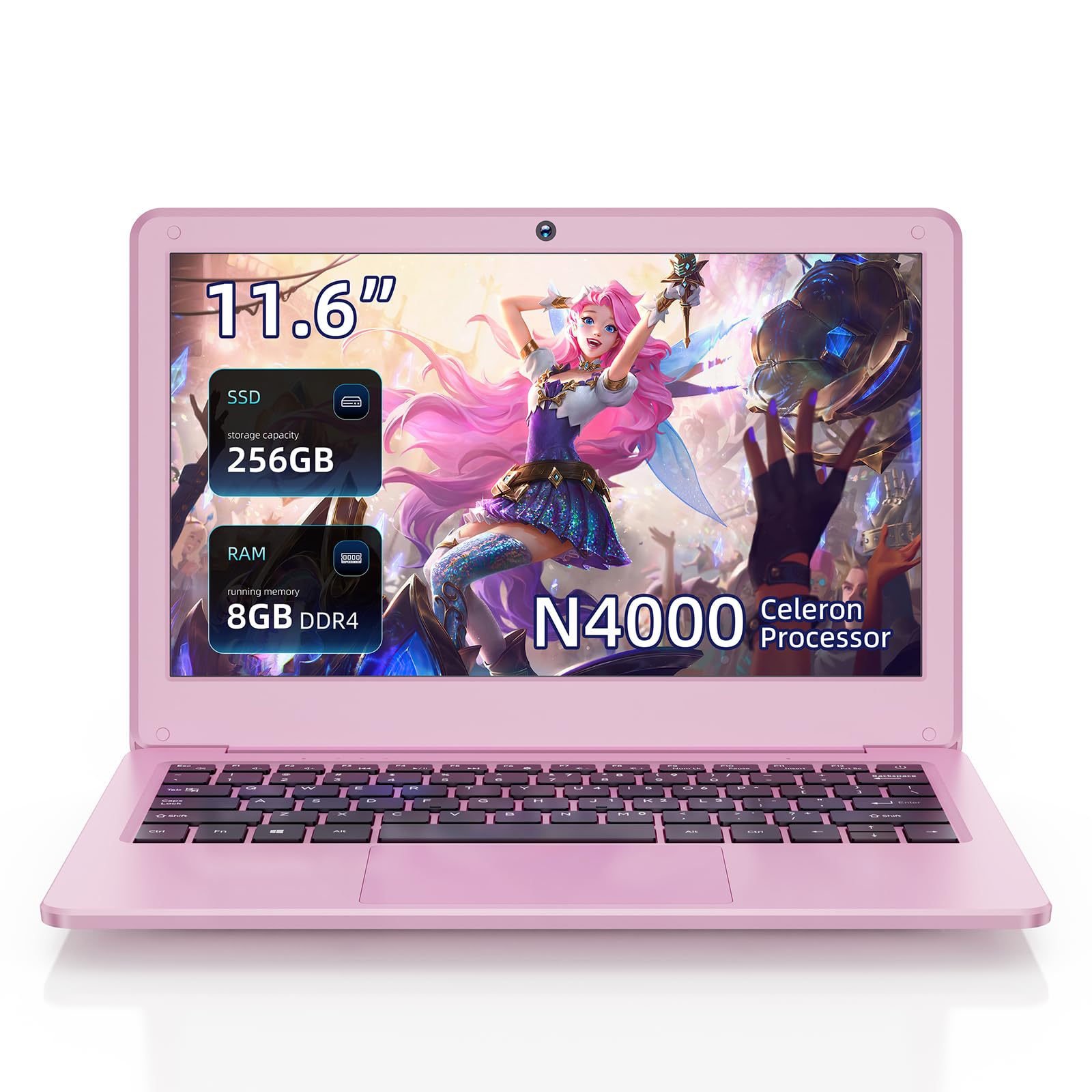 Amazon.com: JSHIX 11.6'' Windows Laptop,Pink mini Laptop,Celeron