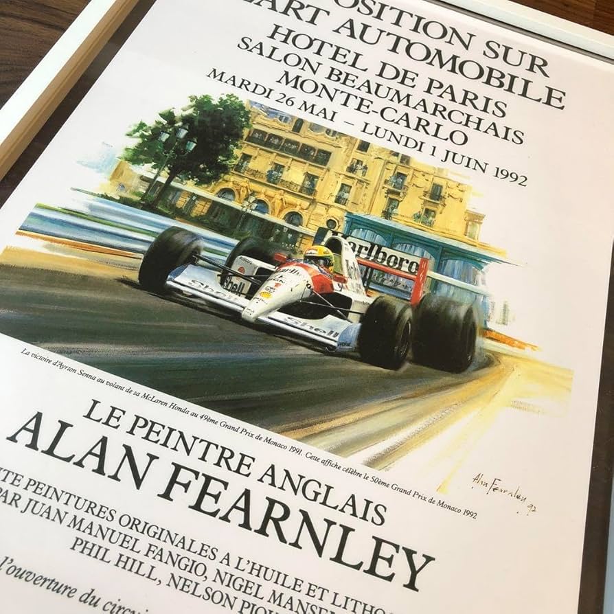 Amazon.co.jp: 1992年 F1 モナコGP ポスター アイルトン・セナ