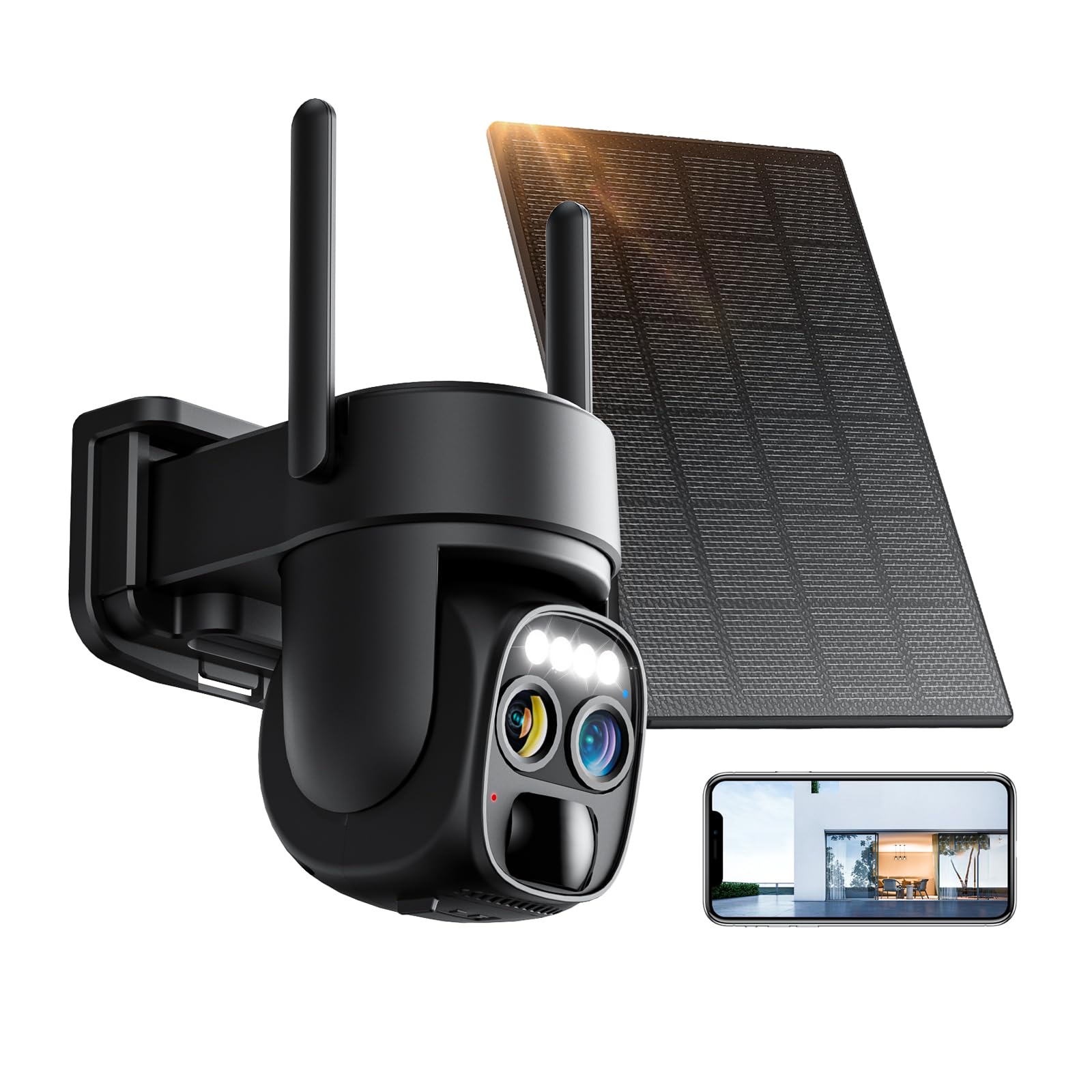 Amazon.co.jp: 防犯カメラ 屋外 ソーラー 2K解像度 WiFi カメラ 監視