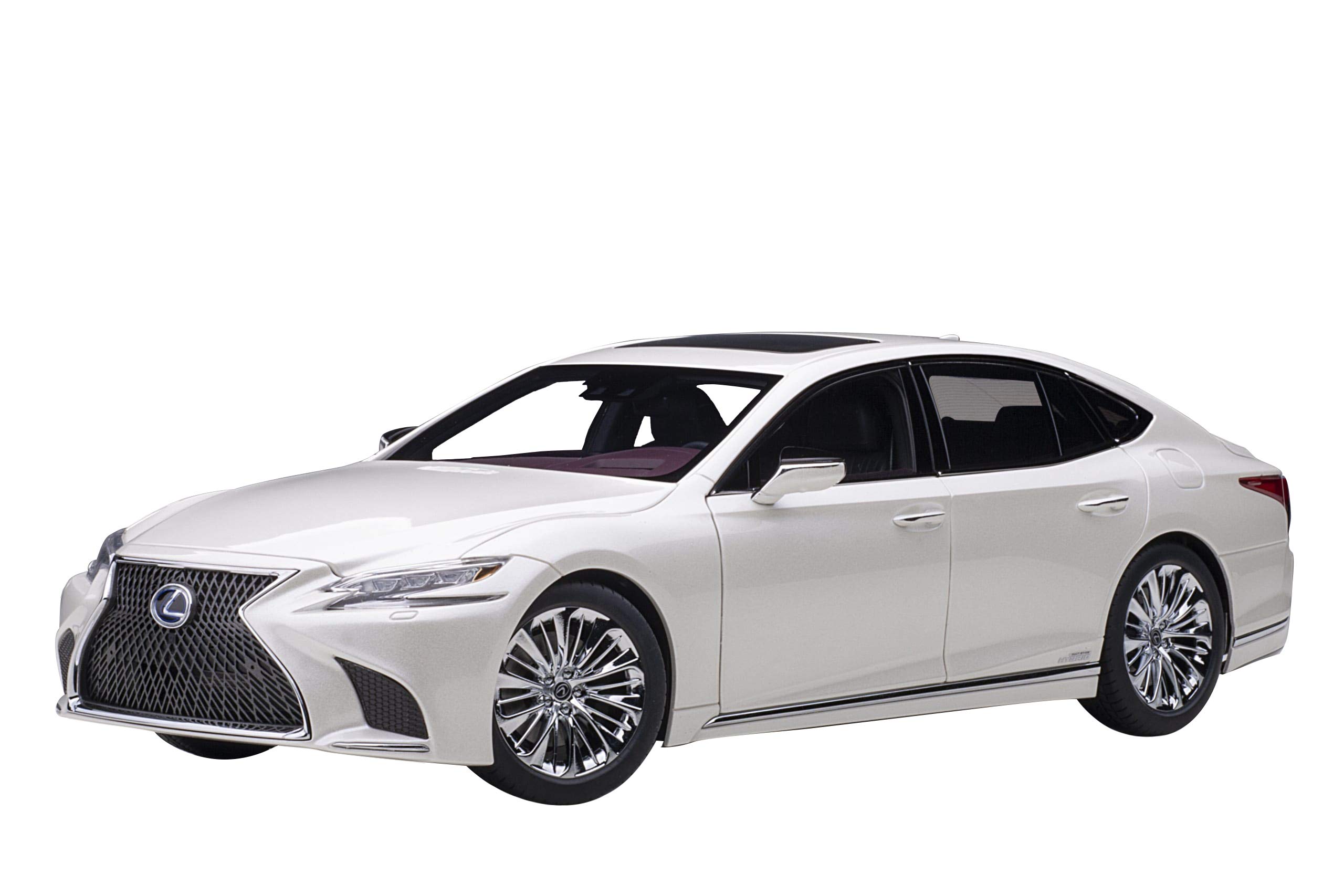 Amazon.com: Autoart Lexus LS500h Sonic White Metallic with Crimson