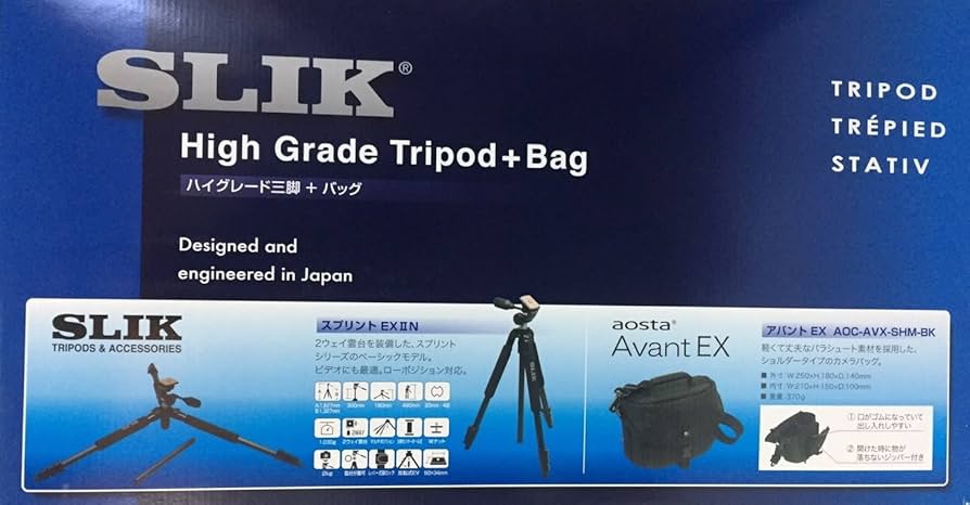 Amazon | SLIK 三脚 スプリント EX II N 4段 旅行用三脚 + aosta