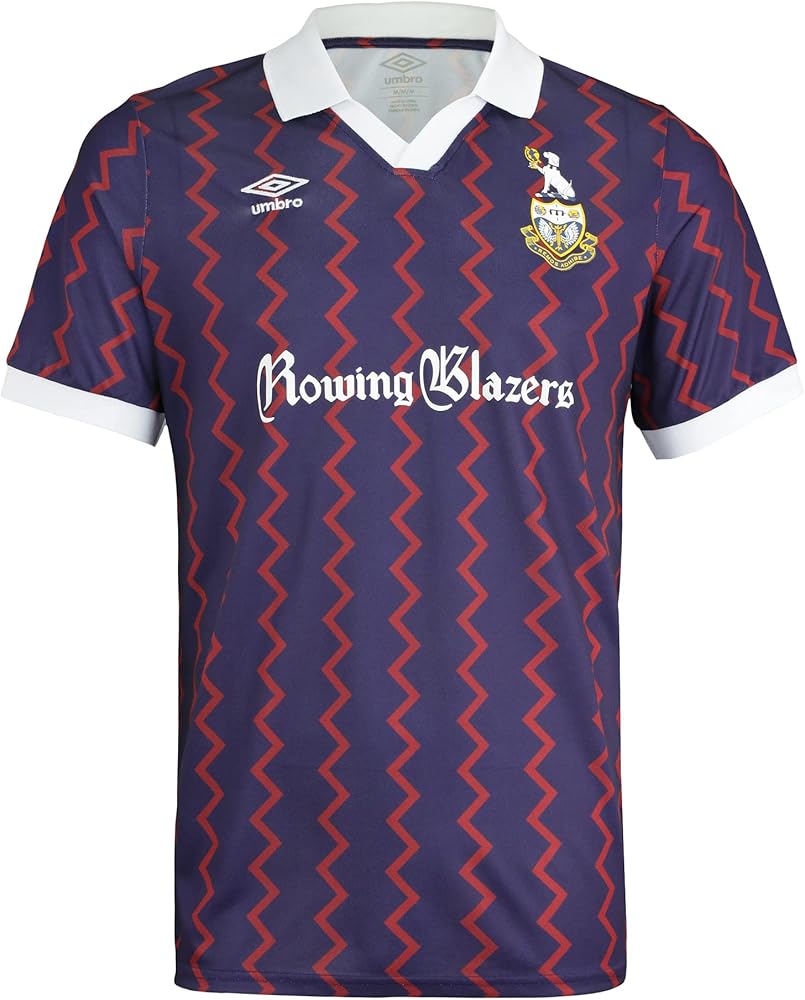 Amazon.com: Umbro Men's Zig Zag Soccer Jersey Shirt, Navy/Red