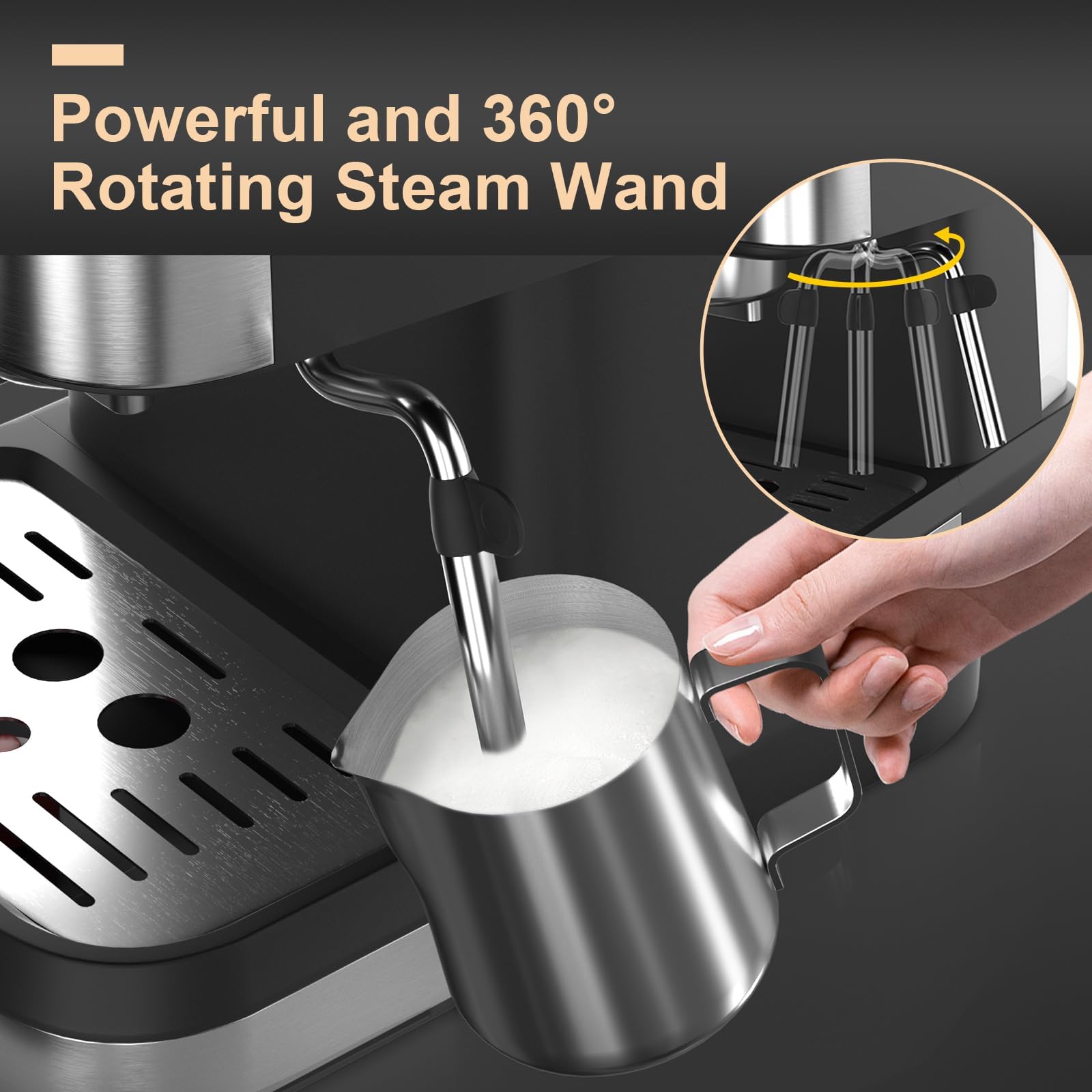 Amazon | Aeomjk コーヒーメーカー、20Bar プロフェッショナル