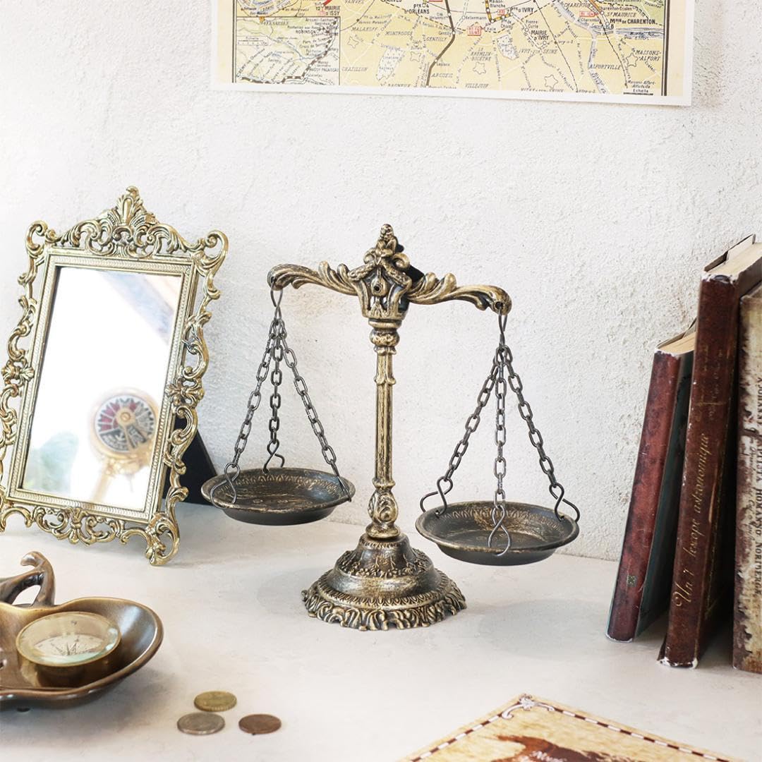 Amazon.co.jp: アンティーク調 【天秤】 イタリア直輸入置物 オブジェ