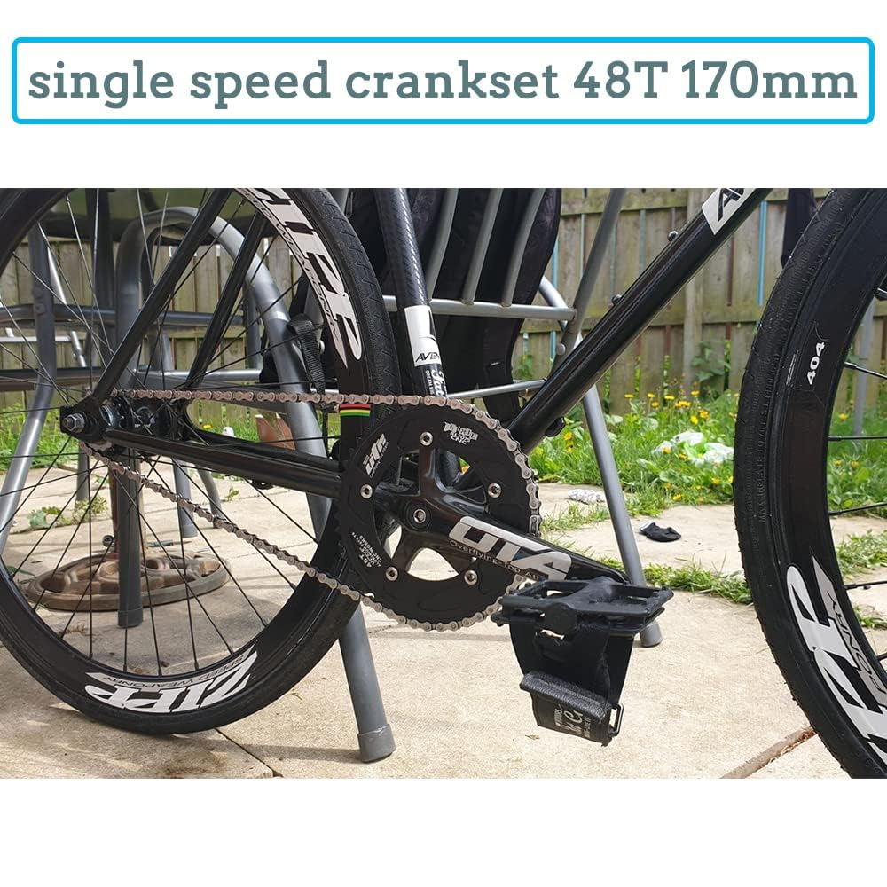 Amazon | CYSKY シングルスピードクランクセット 48T 170mm クランク
