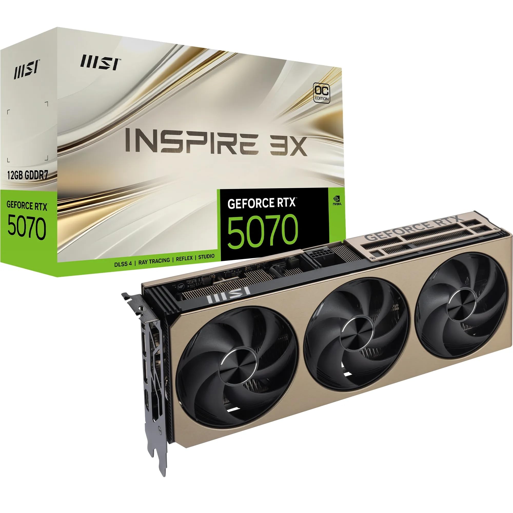 Amazon | MSI GeForce RTX 5070 12G INSPIRE 3X OC グラフィックス