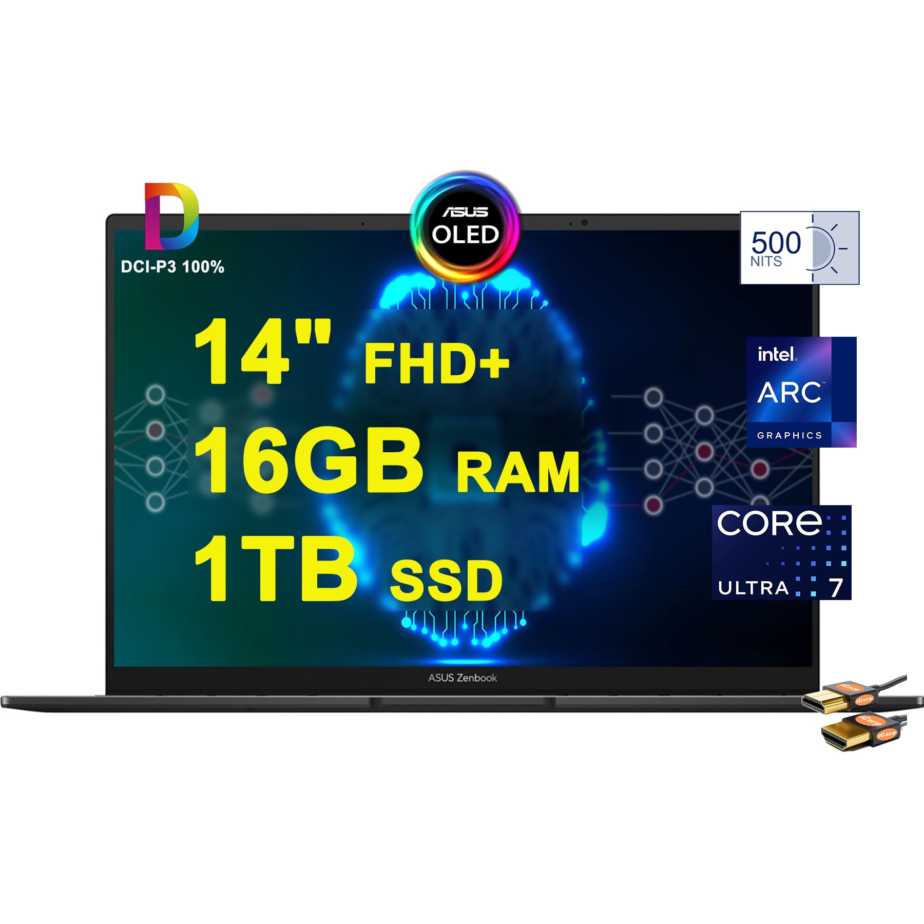 Amazon.com: ASUS Zenbook 14 OLED Copolit AI PC Laptop 14