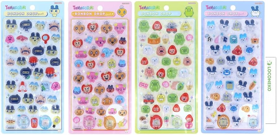 Amazon.co.jp: サンスター文具 ボンボンドロップシール たまごっち 4種
