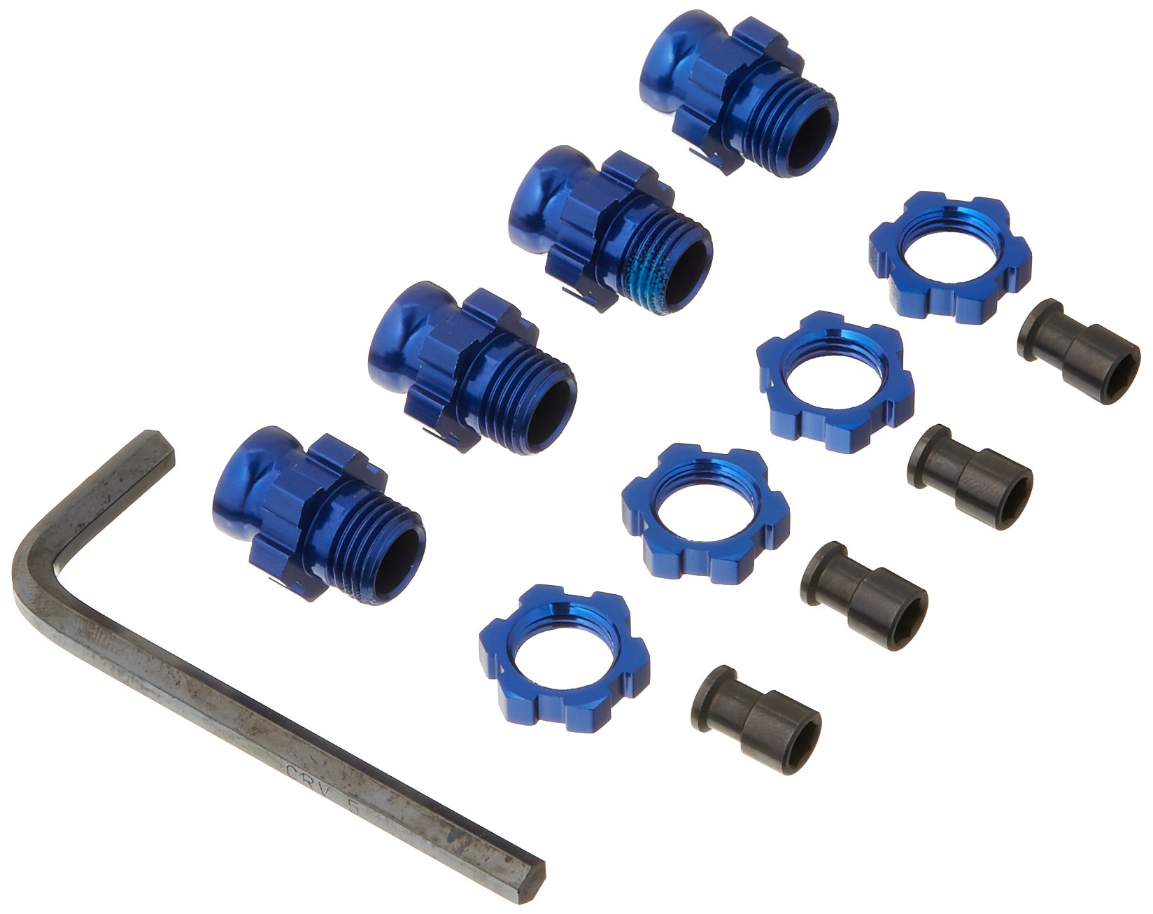 Amazon.com: Traxxas 6856X Blue-Anodized Aluminum 17mm Hex Adapters