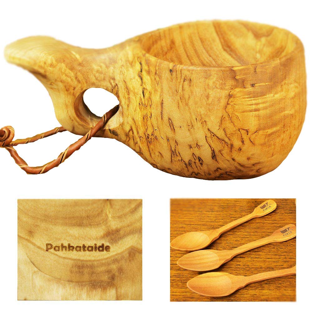 Amazon.co.jp: 北欧フィンランド木製 本物ククサ Kuksa Pahkataide