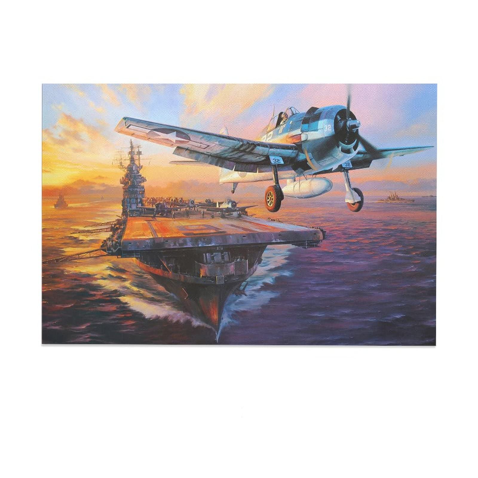Amazon.com: Military WW2 Aircraft F6F Hellcat Fighters Canvas