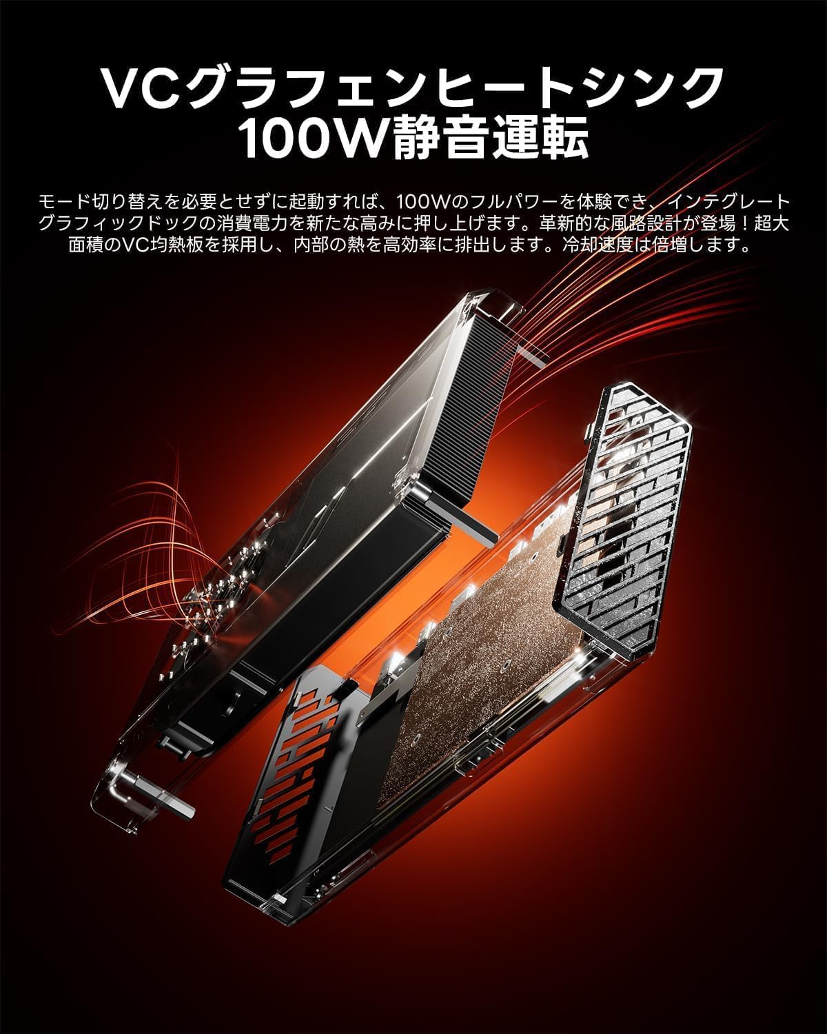 Amazon | AOOSTAR XG76 eGPU 外付け グラフィックボード AMD Radeon RX