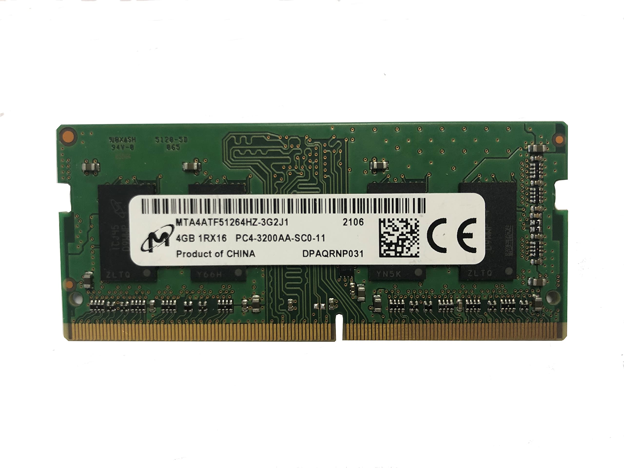 MICRON 4GB DDR4 3200MHz PC4-25600 1.2V 1R x 16 SODIMM Laptop RAM
