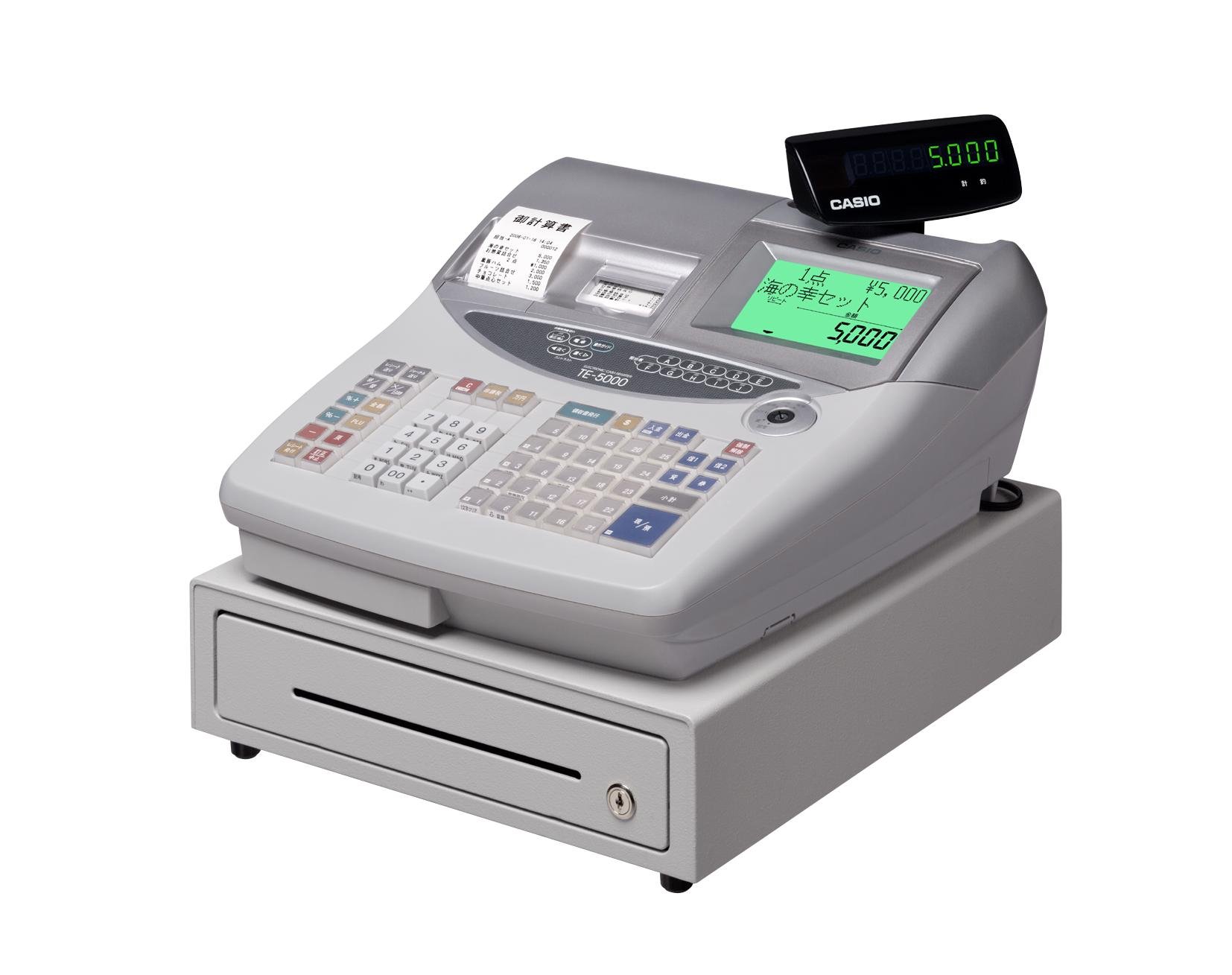 Amazon | カシオ レジスター 25部門 小型ドロア TE-5000S-A