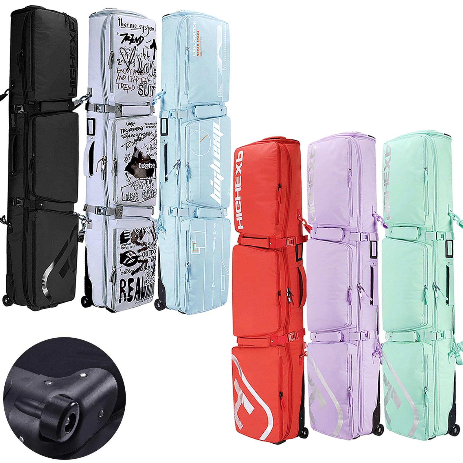 Amazon.co.jp: スノーボードケース キャスター付 オールインワン