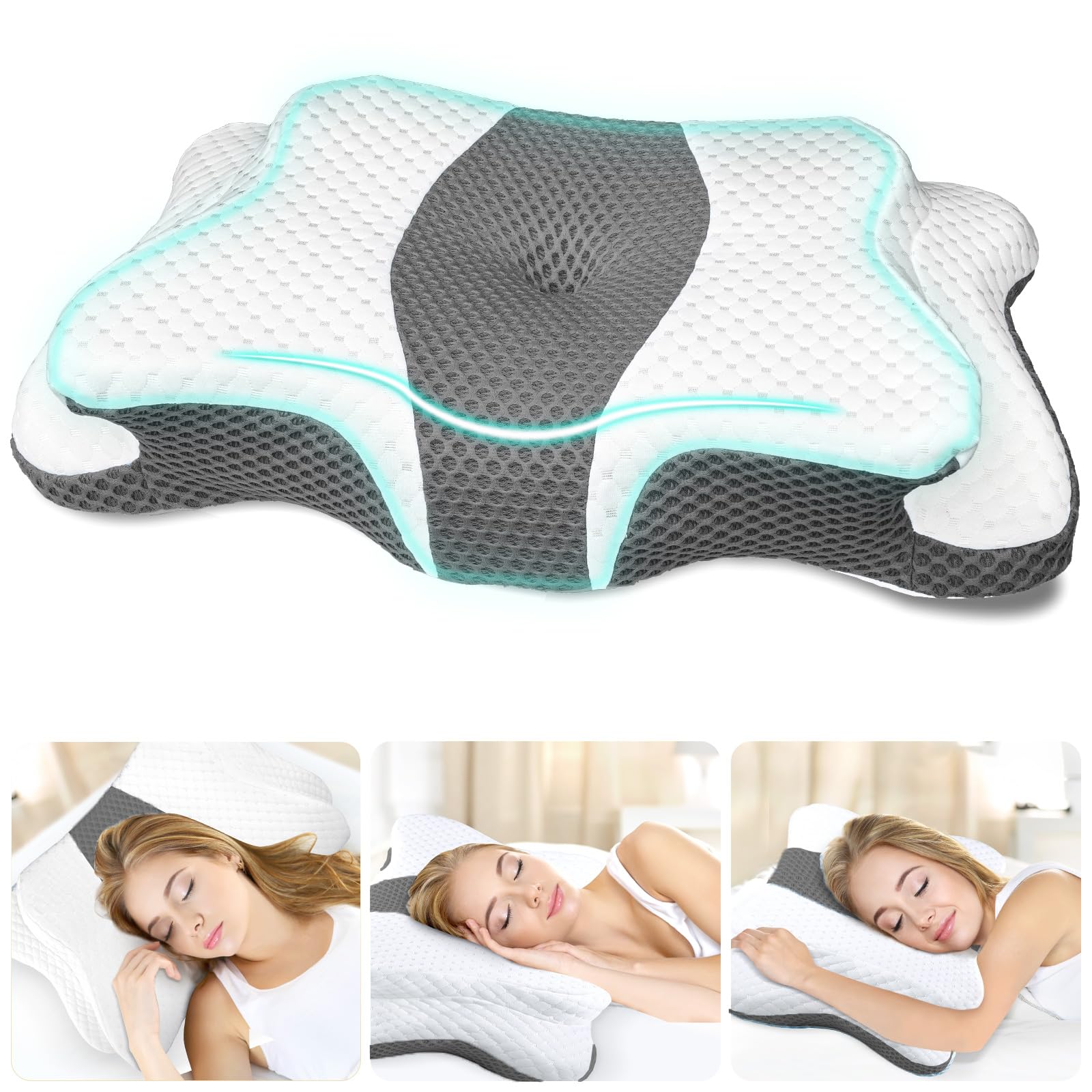 Amazon.com: CHxxy Memory Foam Pillows, Cervical Pillow for Neck