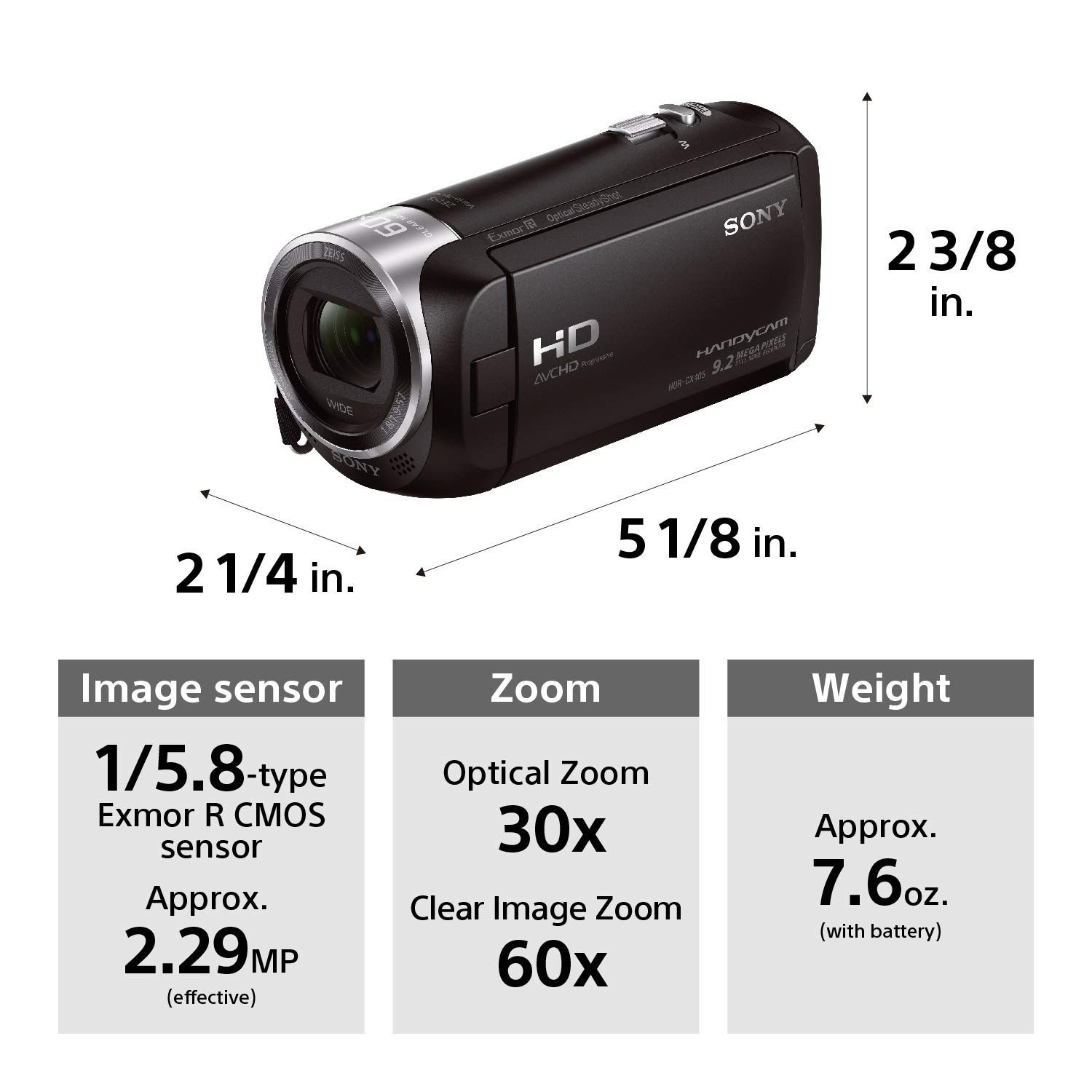 Amazon | Sony HDR-CX405 | コンパクト 通販