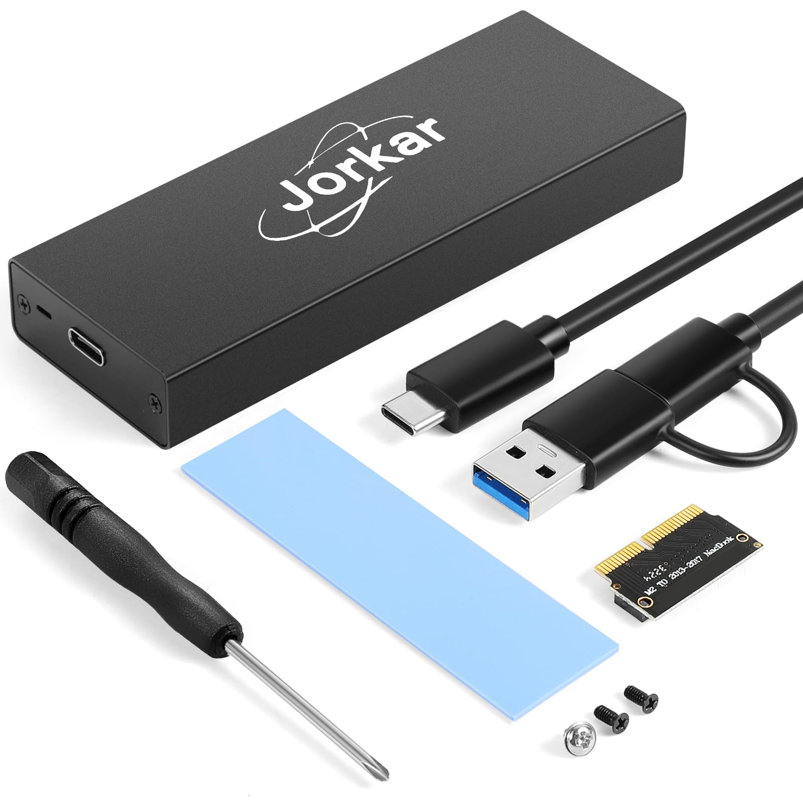 Jorkar External SSD Enclosure for MacBook Air/Pro 12+16 PIN SSD