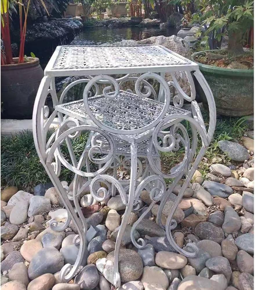 Amazon.co.jp: [GZGZ] アイアン猫脚花台 大中小3点セット 花台 F