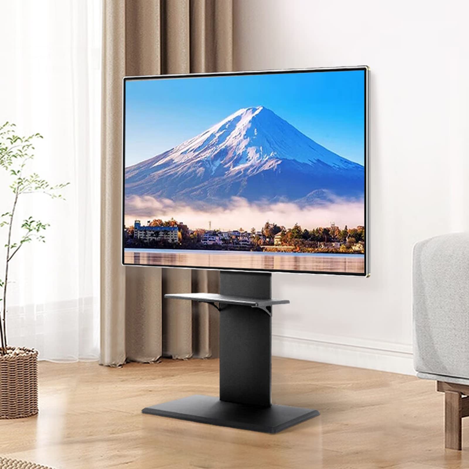 Amazon.co.jp: 32～70インチのテレビ用回転式フロアテレビスタンド、高