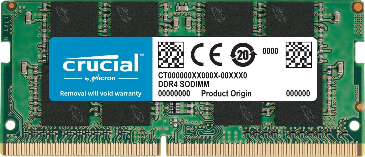 Crucial 8GB Single DDR4 2666 MT/s (PC4-21300) SR X8 SODIMM 260-Pin