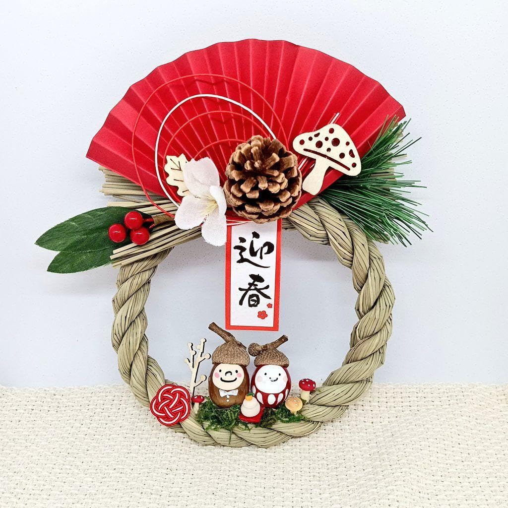 Amazon.co.jp: しめ縄リースどんぐりアートお正月飾り : おもちゃ