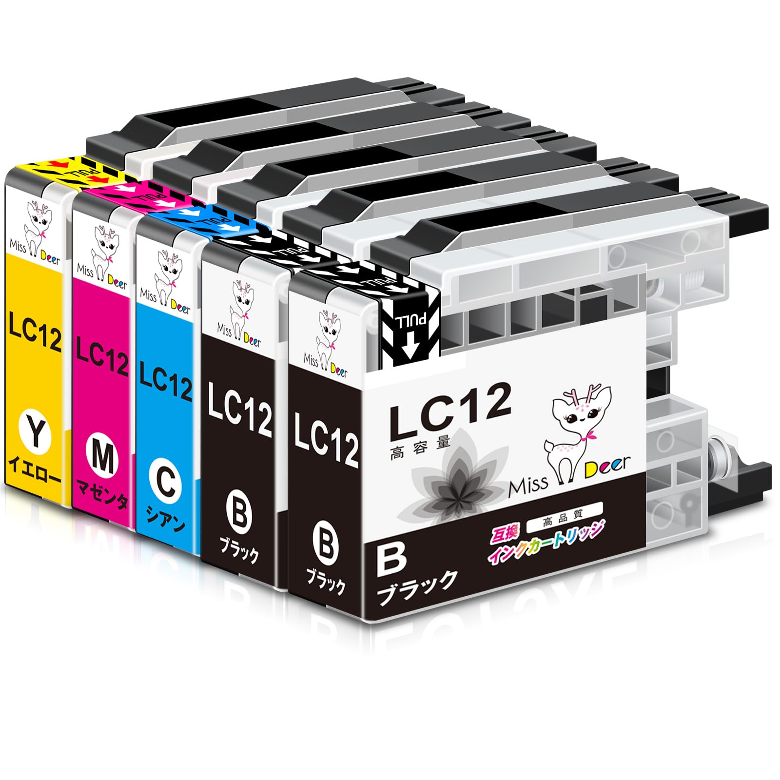 Amazon.co.jp: LC12-4PK ブラザー brother 互換インク LC12-4PK + LC12