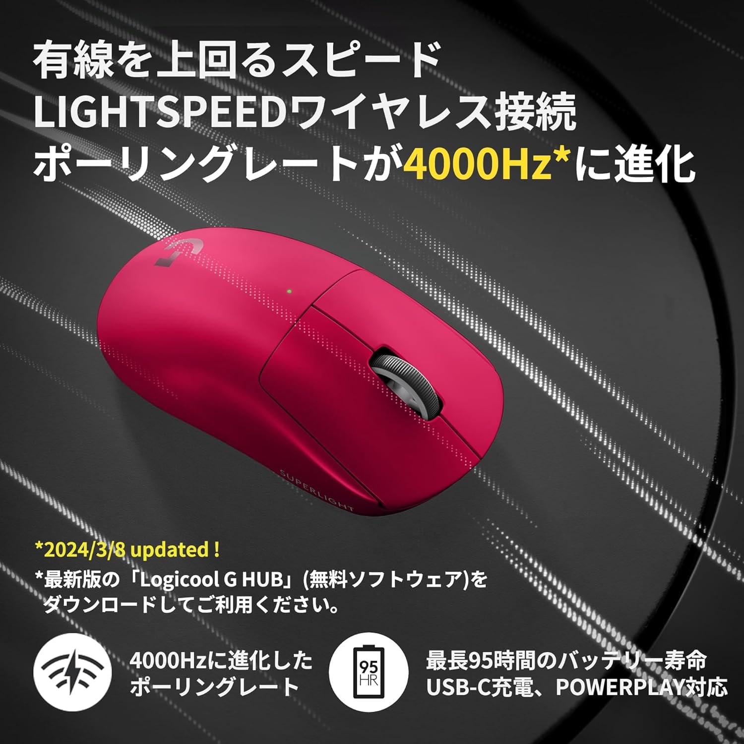 Amazon.co.jp: 【Amazon.co.jp 限定】 Logicool G PRO X SUPERLIGHT 2