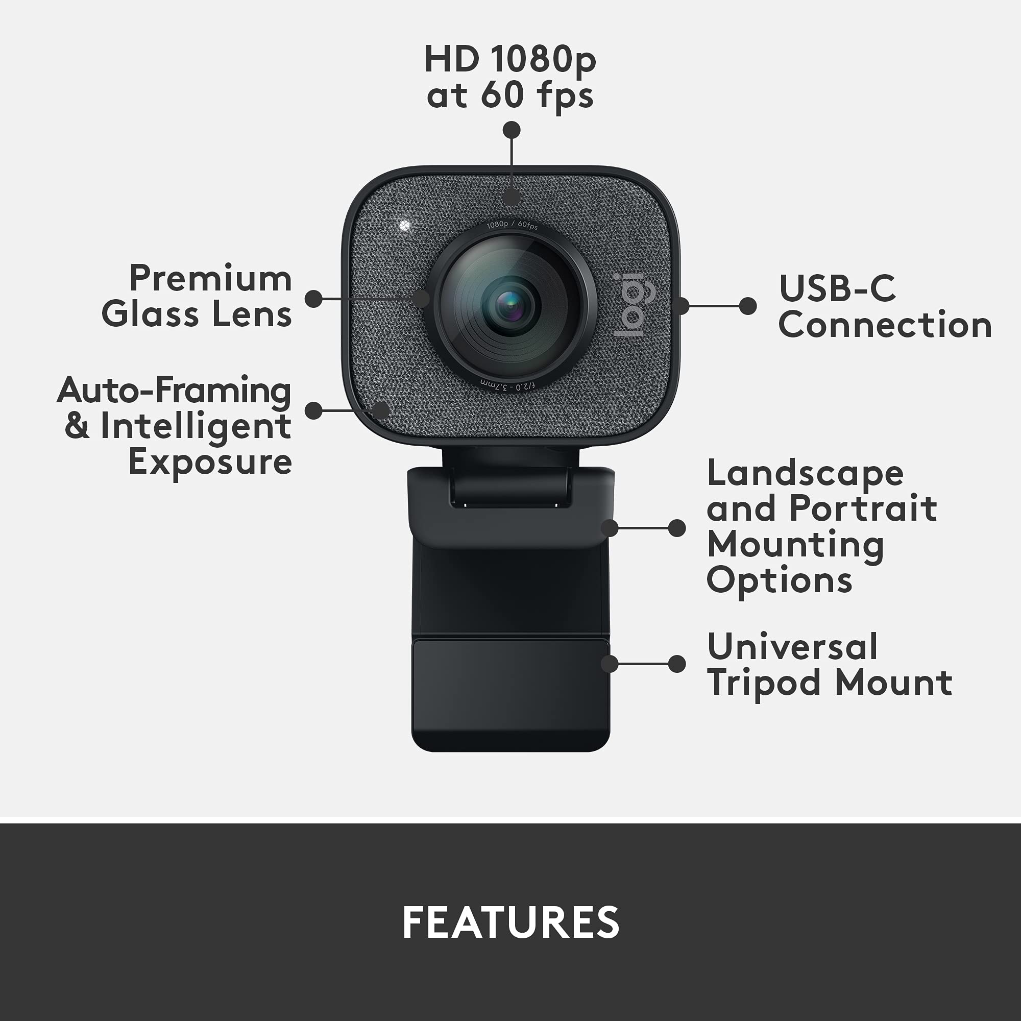 Amazon.com: Logitech StreamCam Premium Webcam for Streaming and