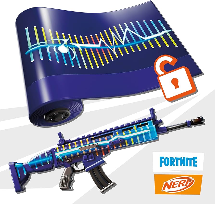 Amazon.co.jp: Nerf Fortnite ブルーショックブラスター、ダーツ