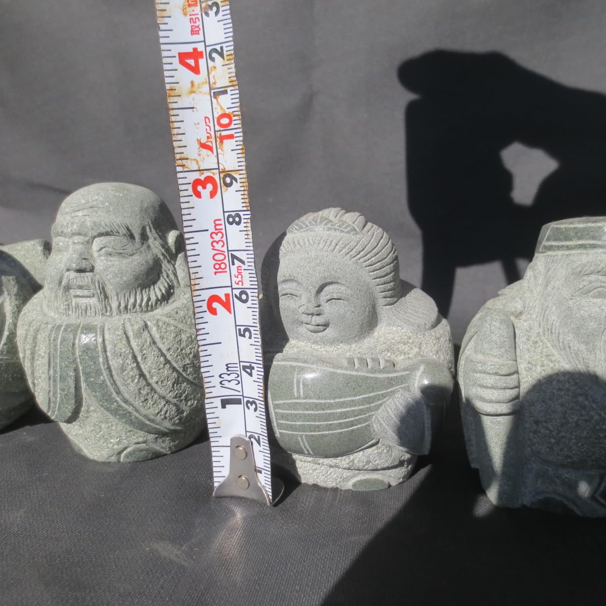 Amazon.co.jp: 七福神 置物 石 御影石 石材 彫刻品 オブジェ 縁起物