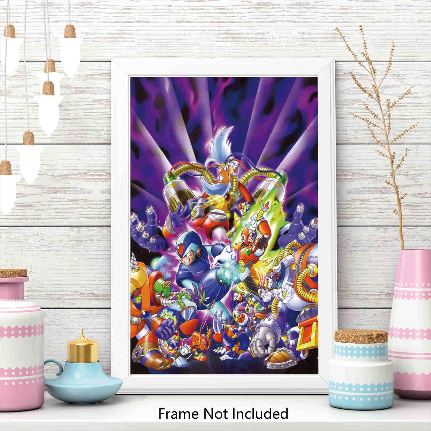 Amazon.co.jp: LNASI ロックマンXカバーポスター - 28x43cm - フレーム