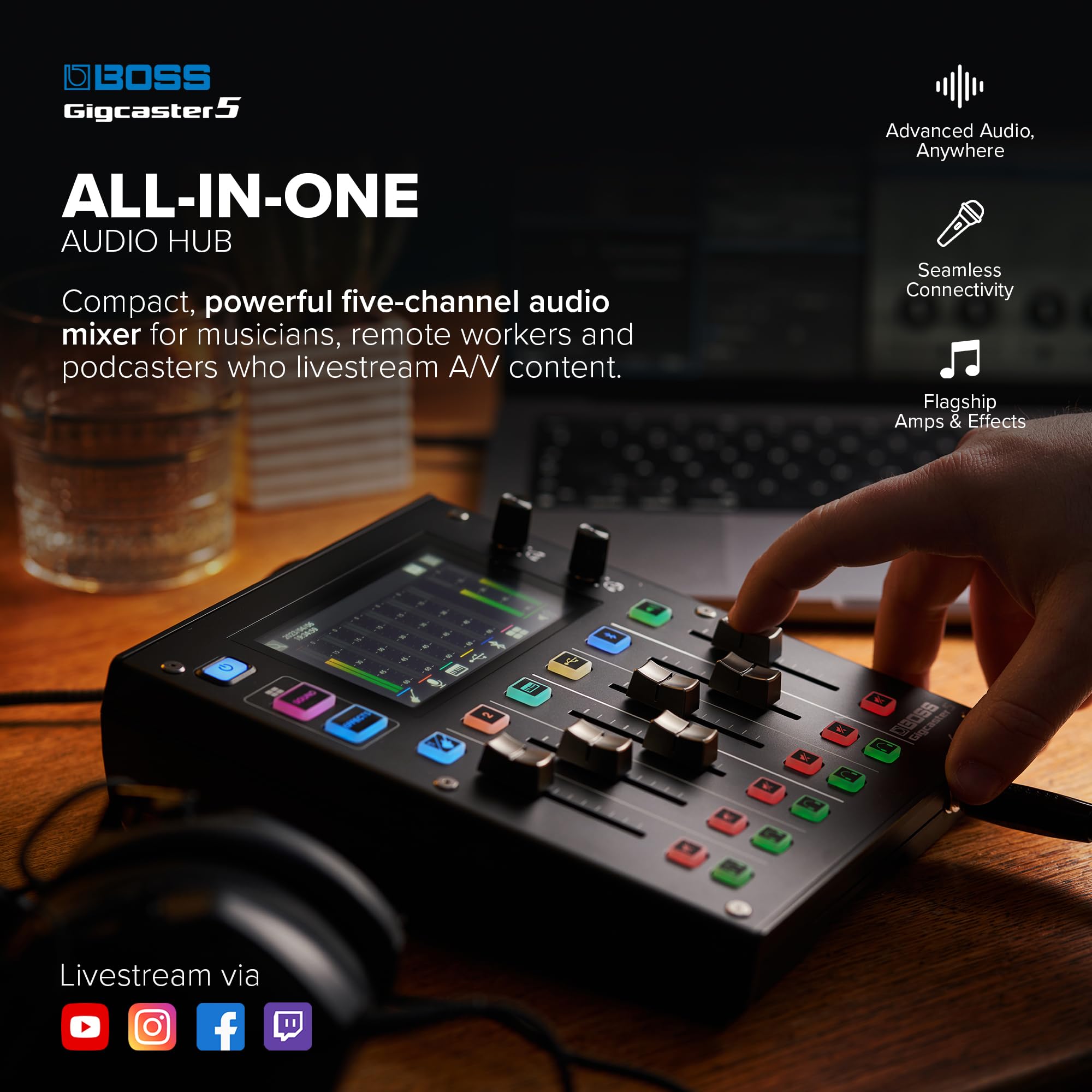 Amazon.com: BOSS Gigcaster 5 Compact 5-Channel Audio Streaming