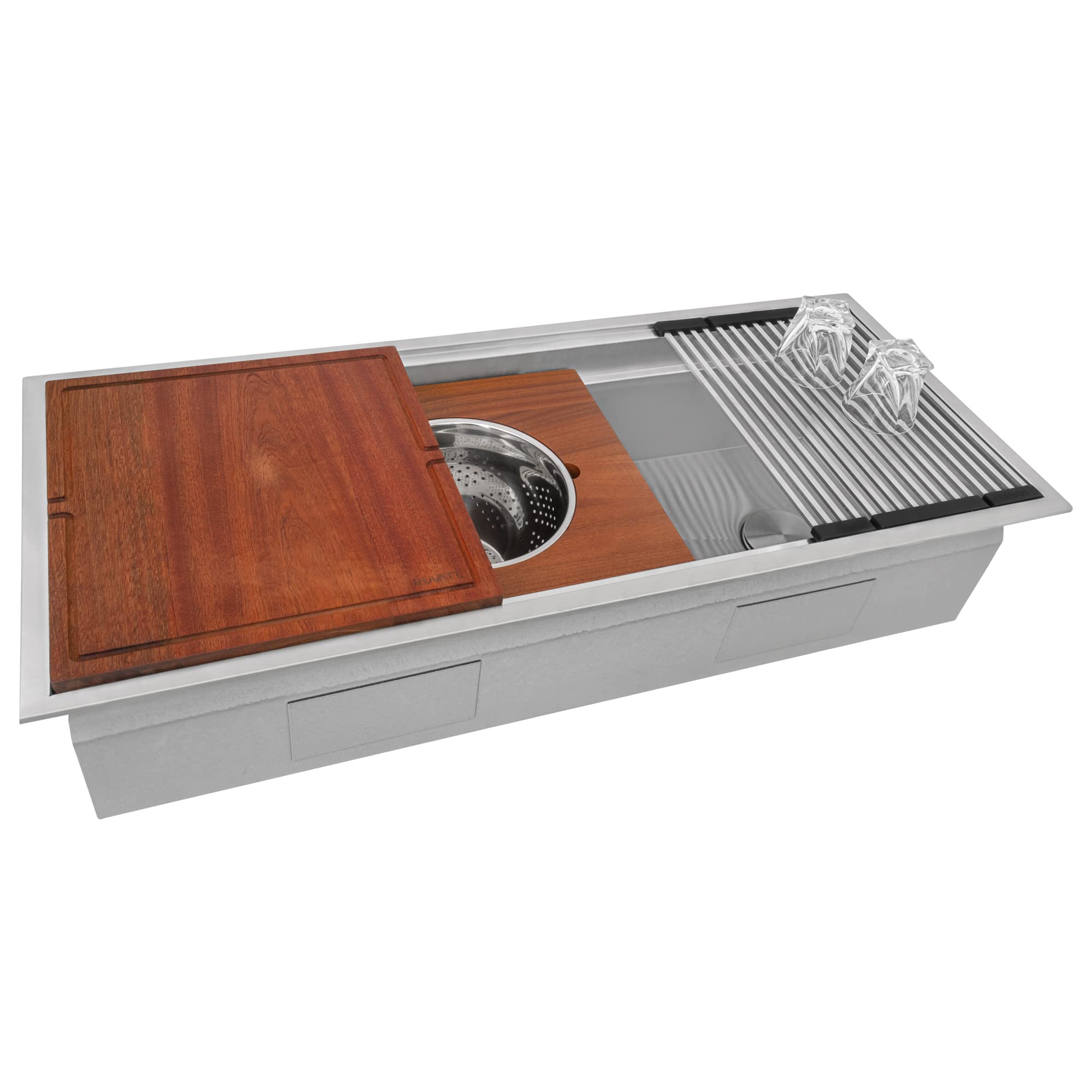 Ruvati 45-inch Drop-in Workstation Kitchen Sink - 16 Gauge