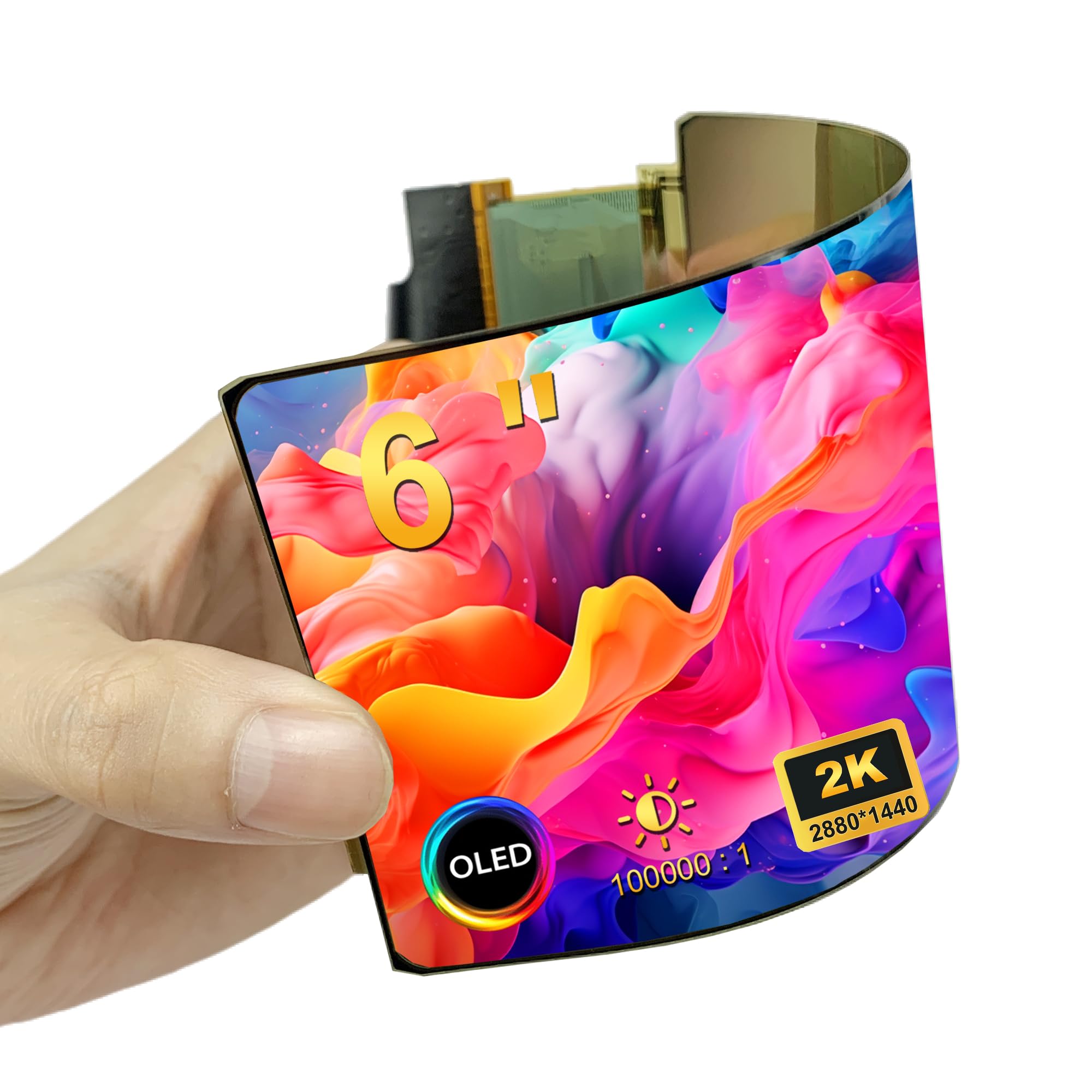 Amazon.co.jp: wisecoco 6インチ 2K OLED ディスプレイ フレキシブル