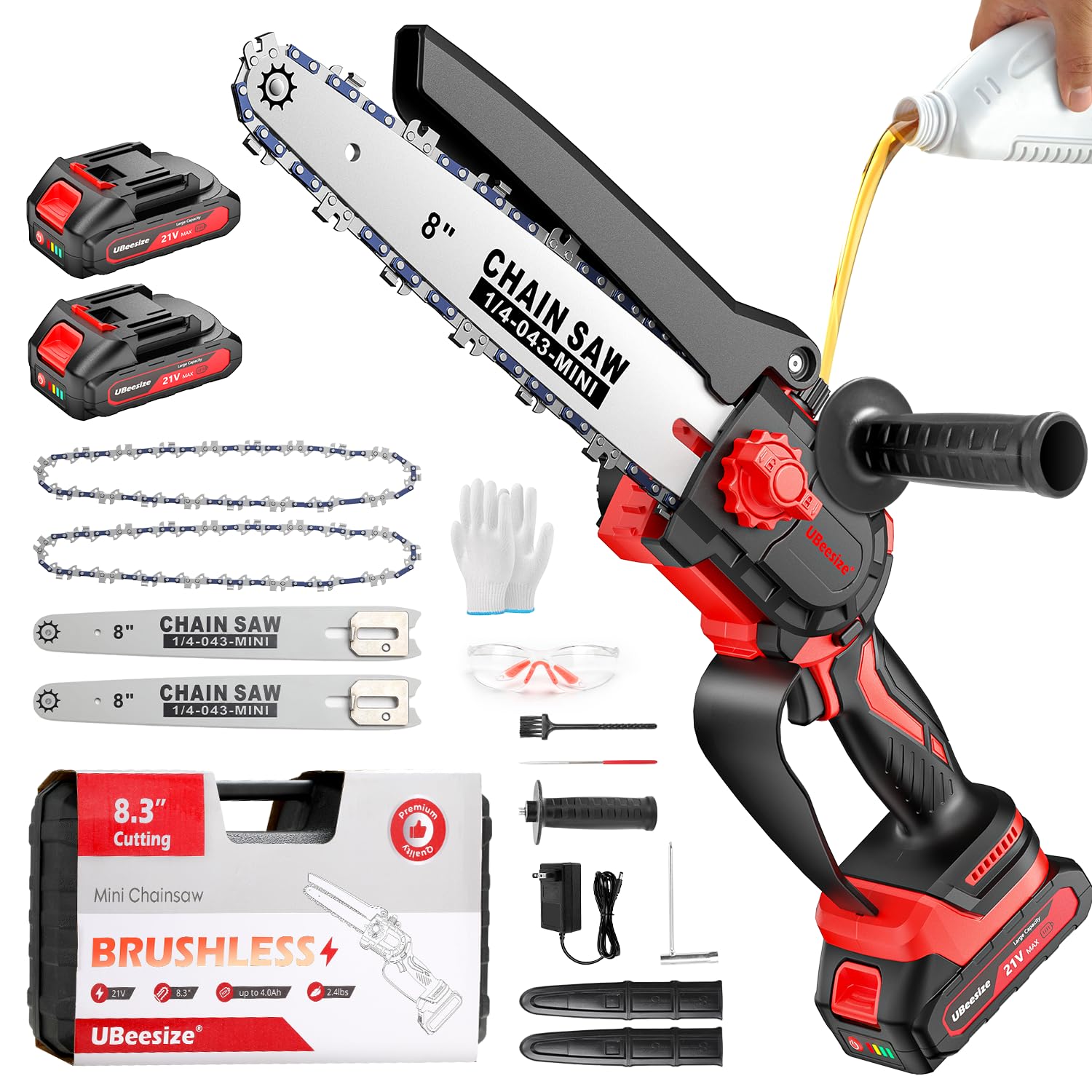 Amazon.com : UBeesize Mini Chainsaw Cordless 8inch | Longer