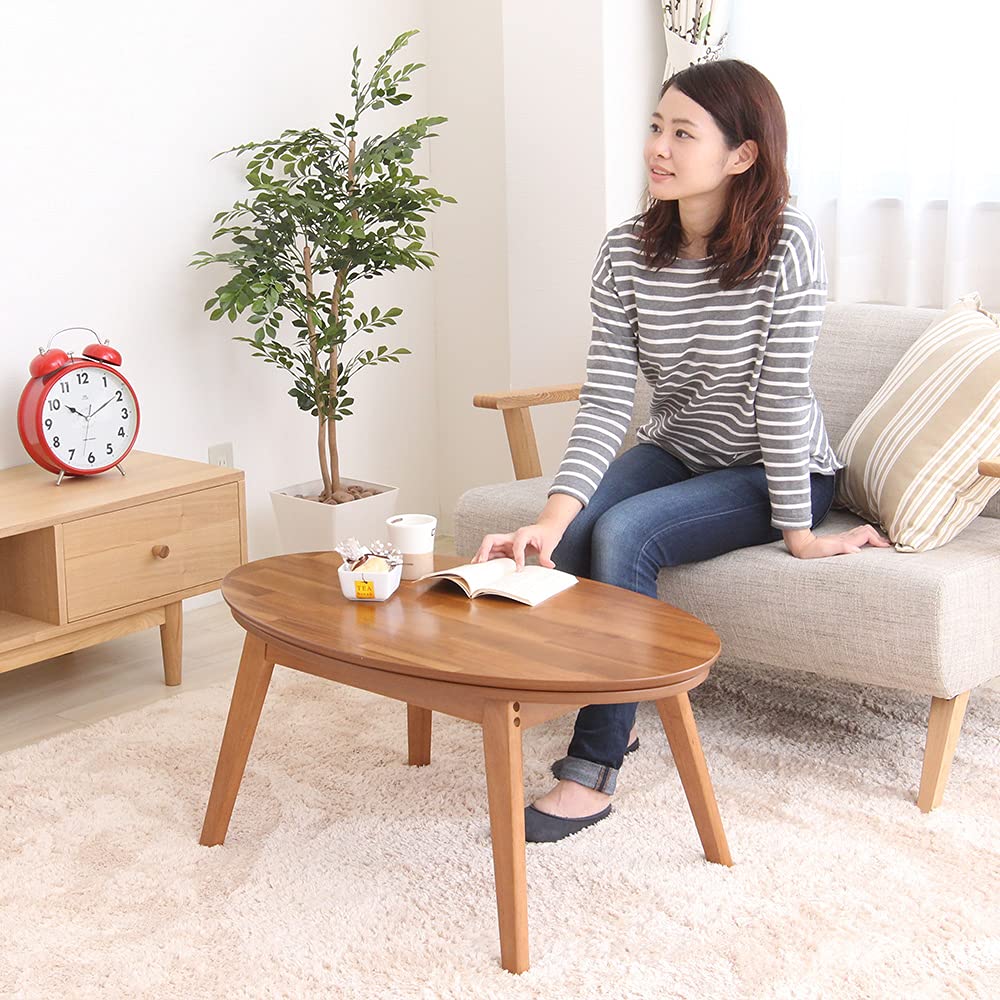 Amazon.co.jp : ヤマソロ 楕円コタツ 90幅 こたつ こたつテーブル 楕円