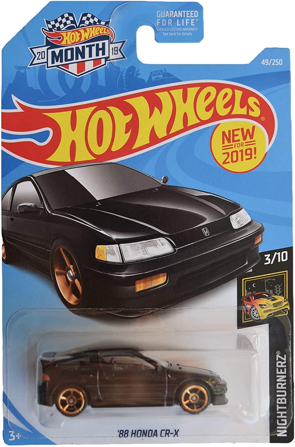 Amazon | Hot Wheels Nightburnerz 3/10 [Black]'88 Honda CR-X 49/250