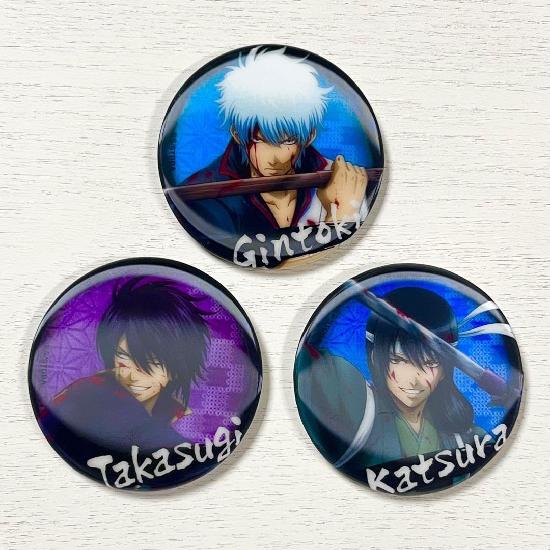 Amazon.co.jp: 銀魂 3D缶バッジ 坂田銀時 高杉晋助 桂小太郎 : ホビー