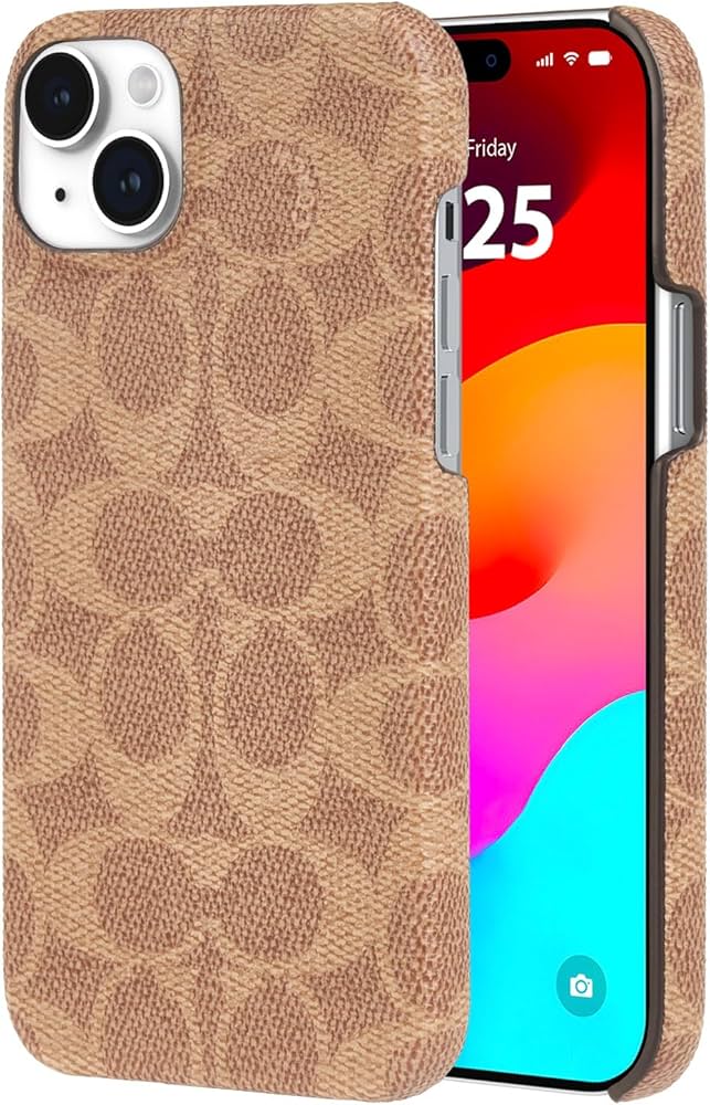 Amazon.co.jp: [Coach] iPhone 15 Plus ケース Leather Slim Wrap Case