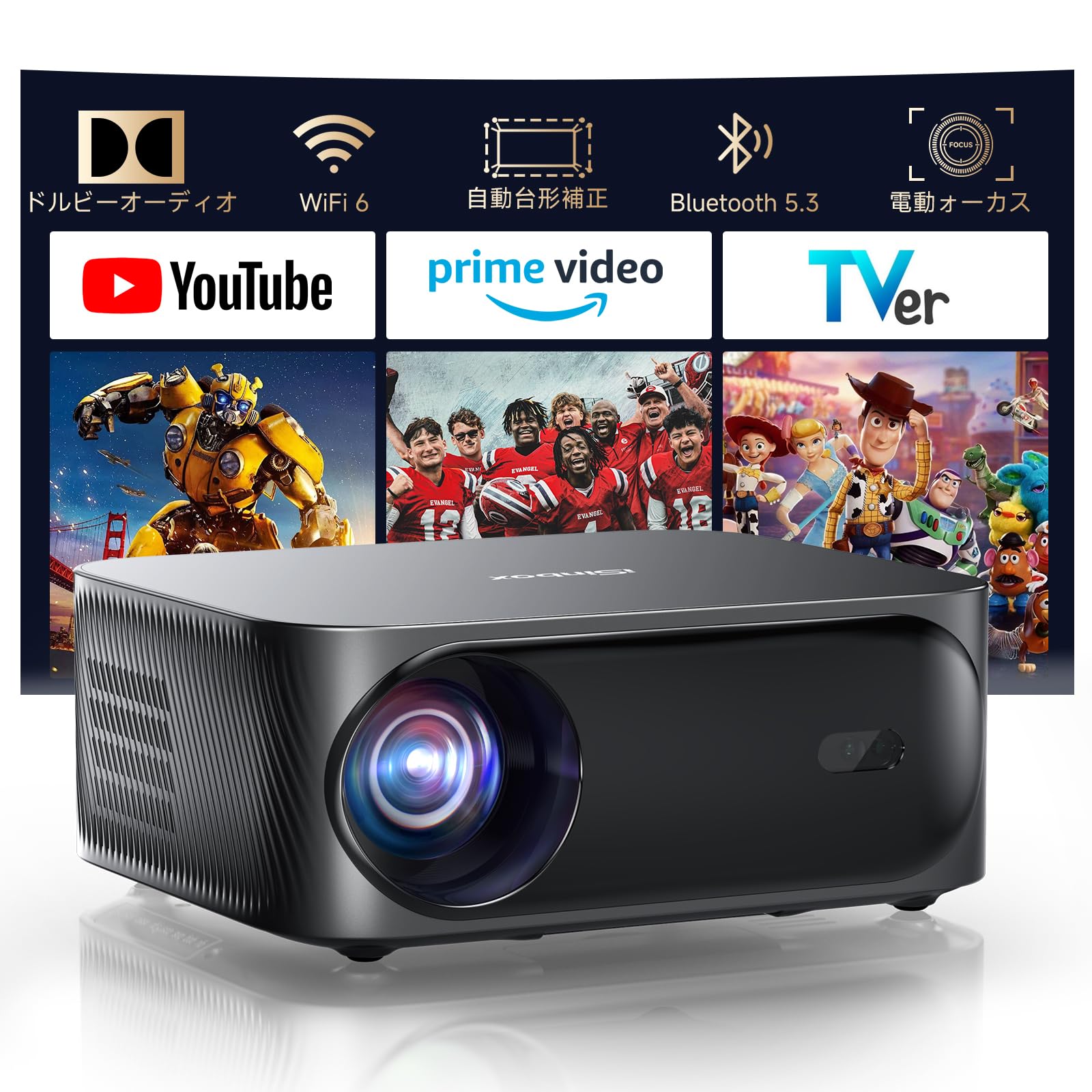 Amazon.co.jp: プロジェクター 家庭用 iSinbox プロジェクター 小型