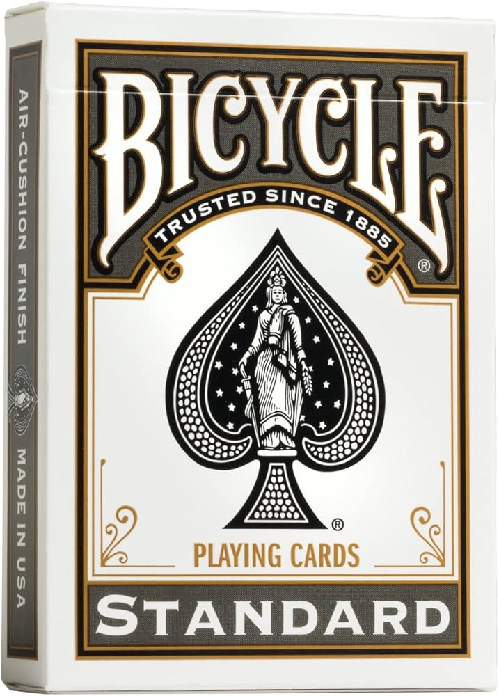 Amazon.com: Bicycle Black Playing Cards, Standard Index, 1 Deck
