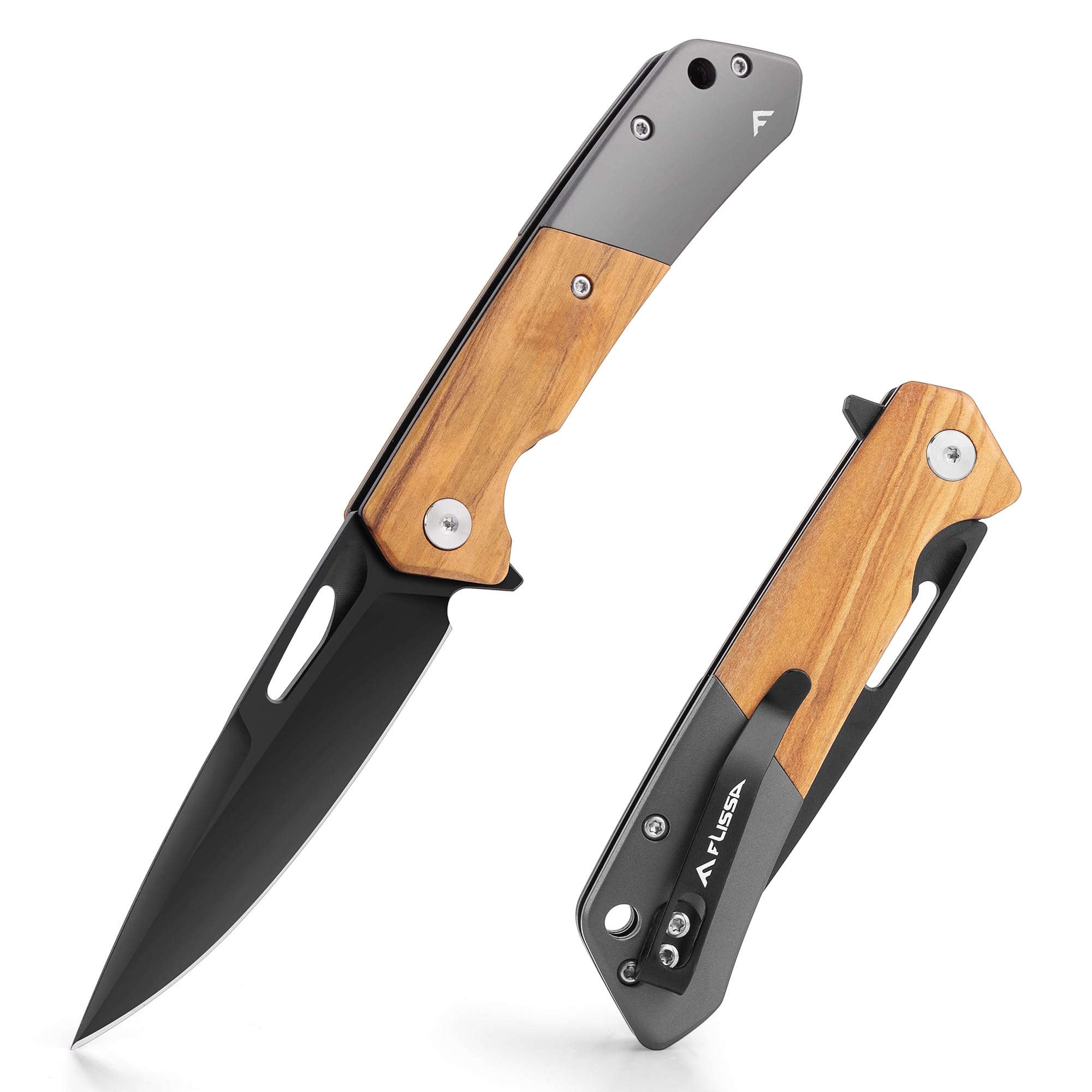 Amazon.com : FLISSA Folding Pocket Knife, SANDVIK 14C28N Steel