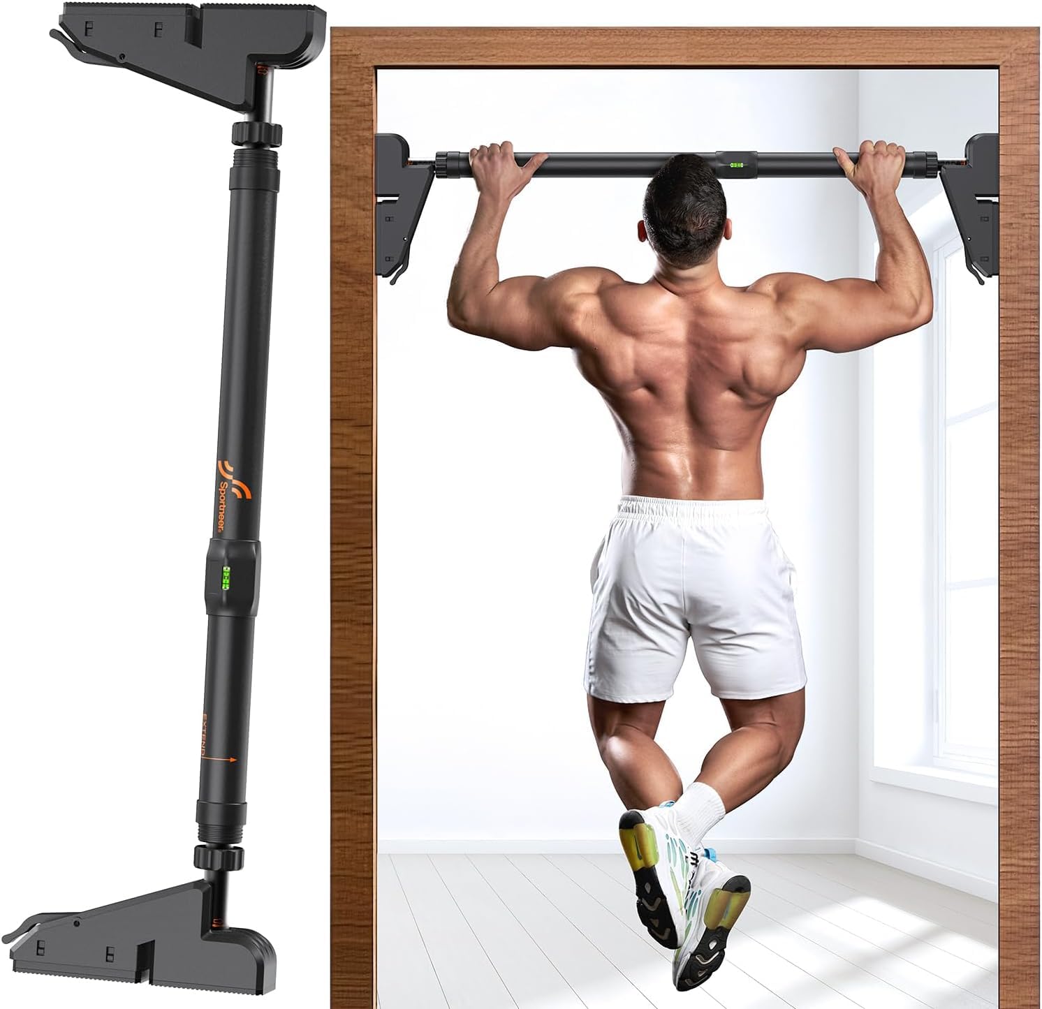 Amazon | Sportneer 懸垂バー 懸垂マシン ぶら下がり健康器 簡単設置