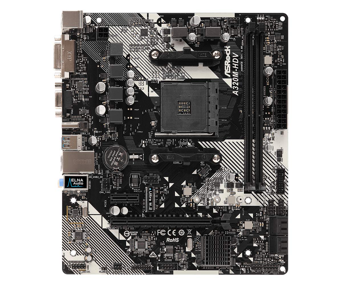Amazon | ASRock AMD Ryzen AM4 対応 A320 チップ搭載 MicroATX