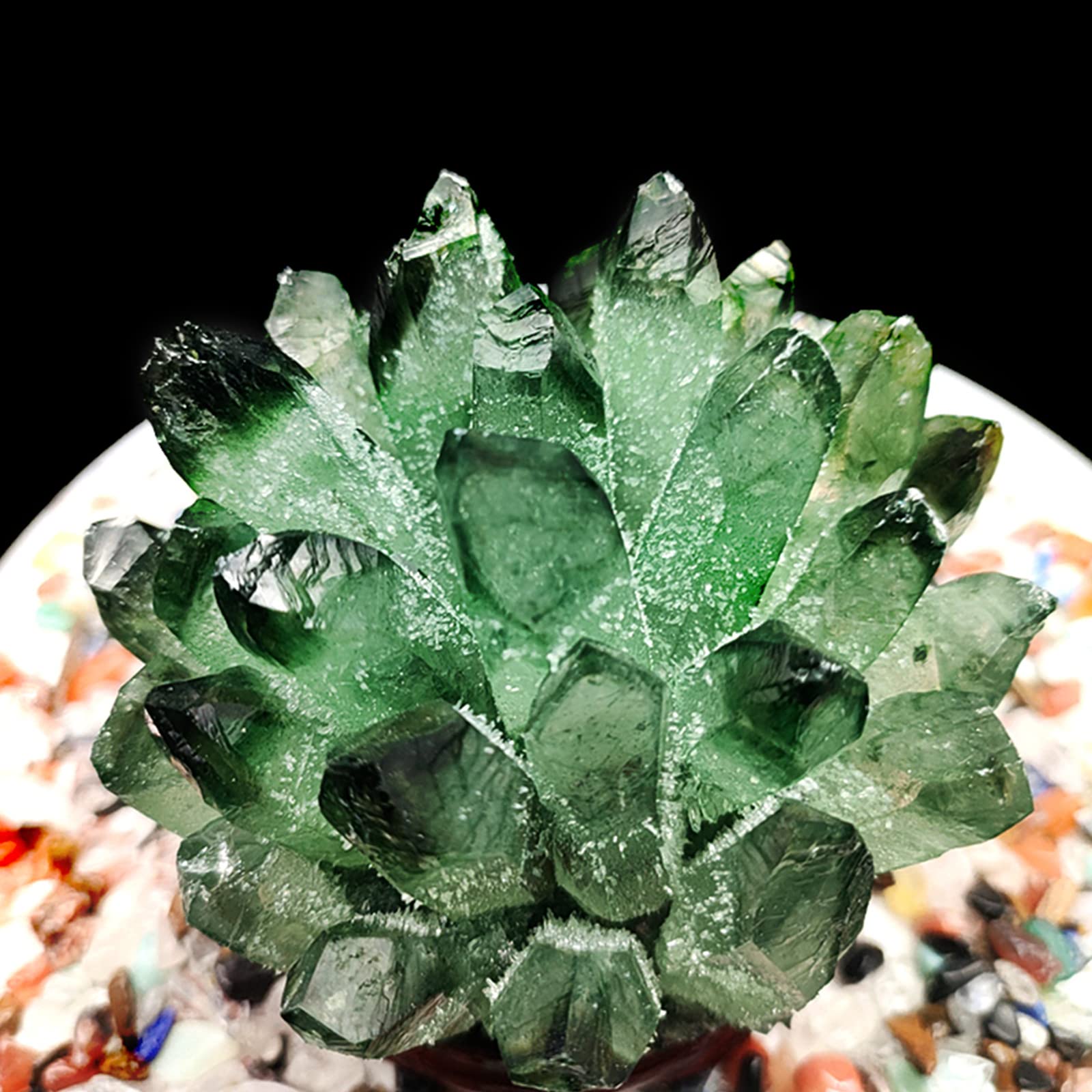 Amazon.co.jp: 天然の岩石である清クオーツ珍しい白色石英結晶原石家具