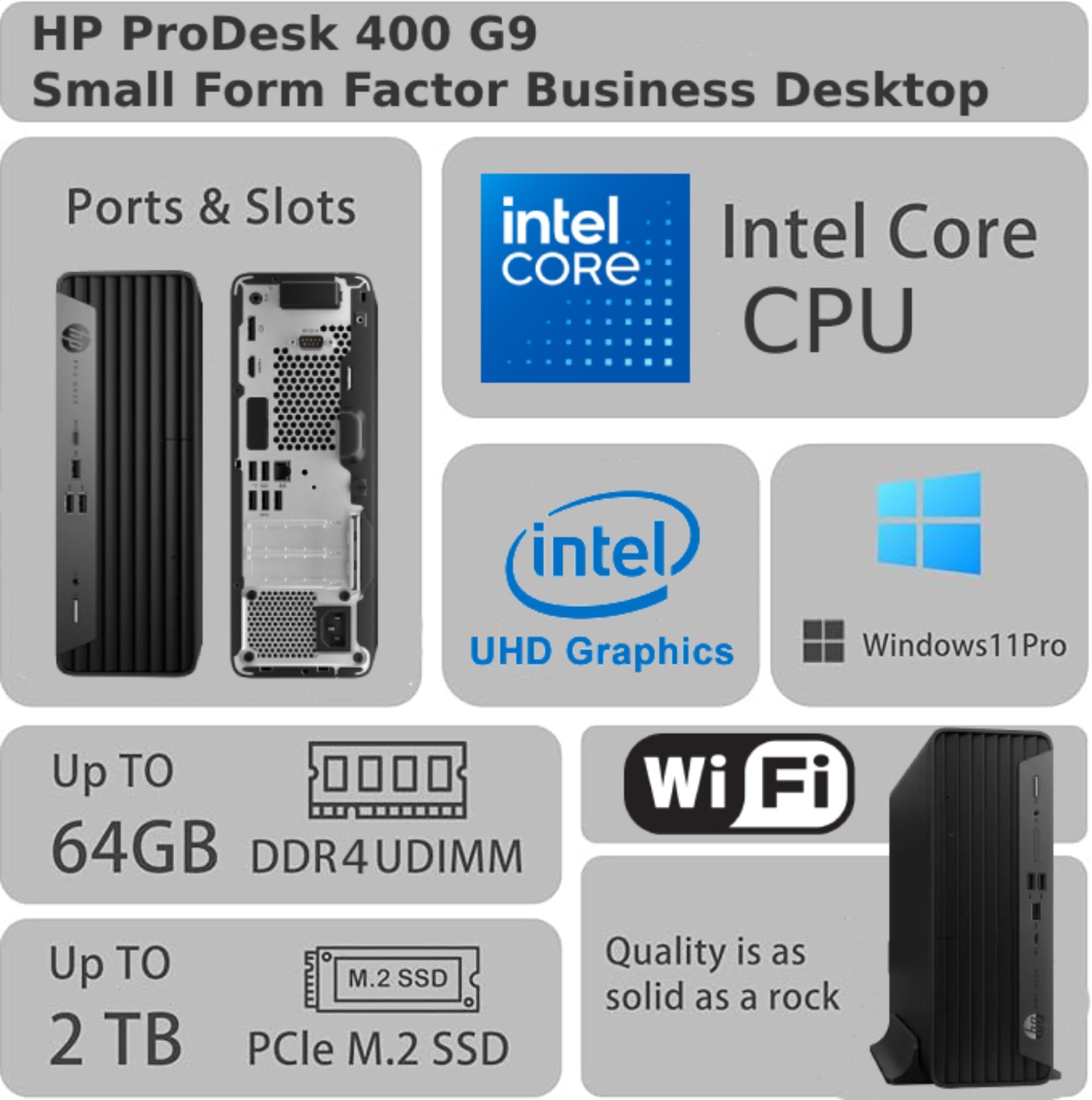 Amazon.com: HP ProDesk 400 G9 SFF Business Desktop Computer, Intel