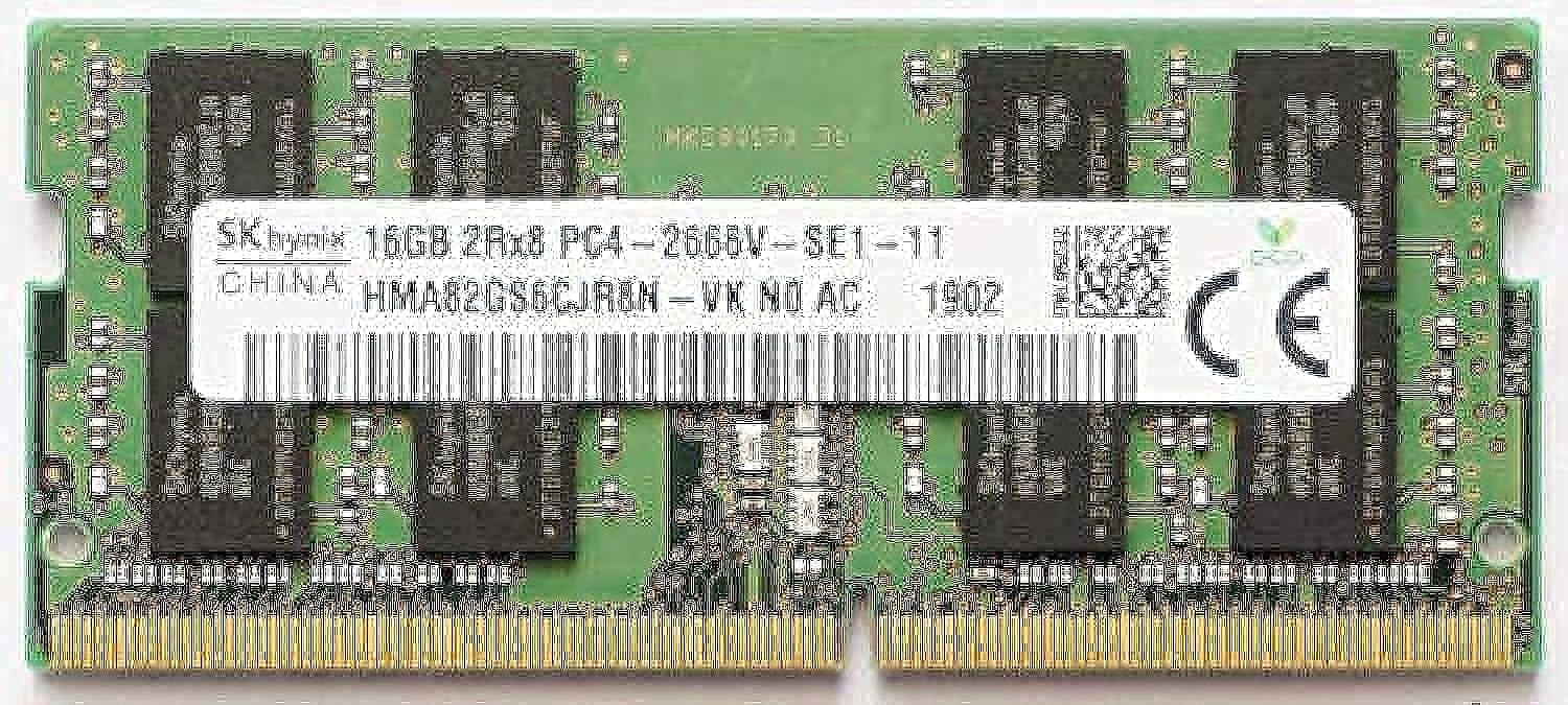SK HYNIX 16GB 2RX8 DDR4 SO-DIMM PC4-21300 2666MHZ Memory Module