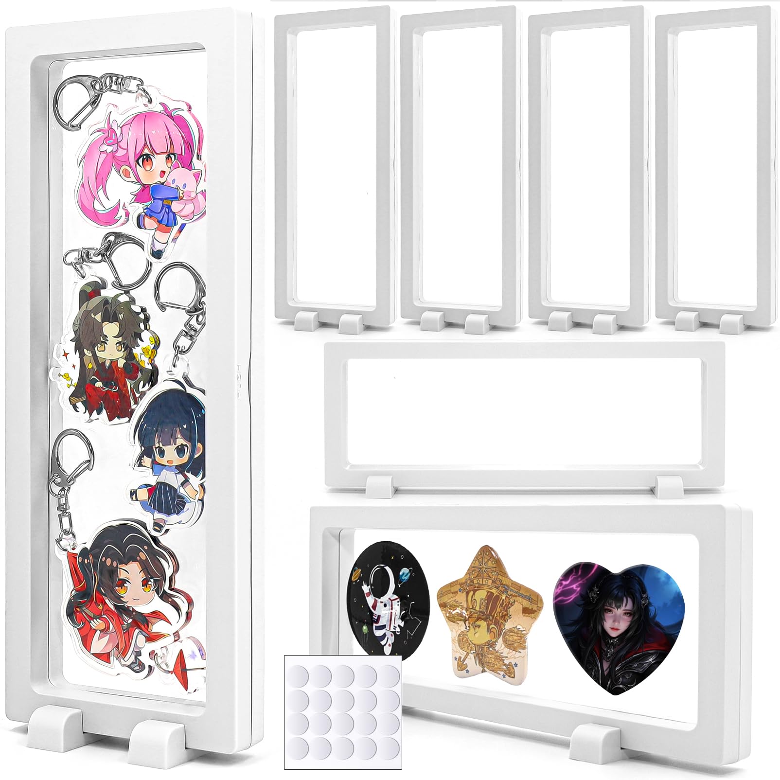 Amazon | COZENRE ラバーストラップ アクリルキーホルダー 収納