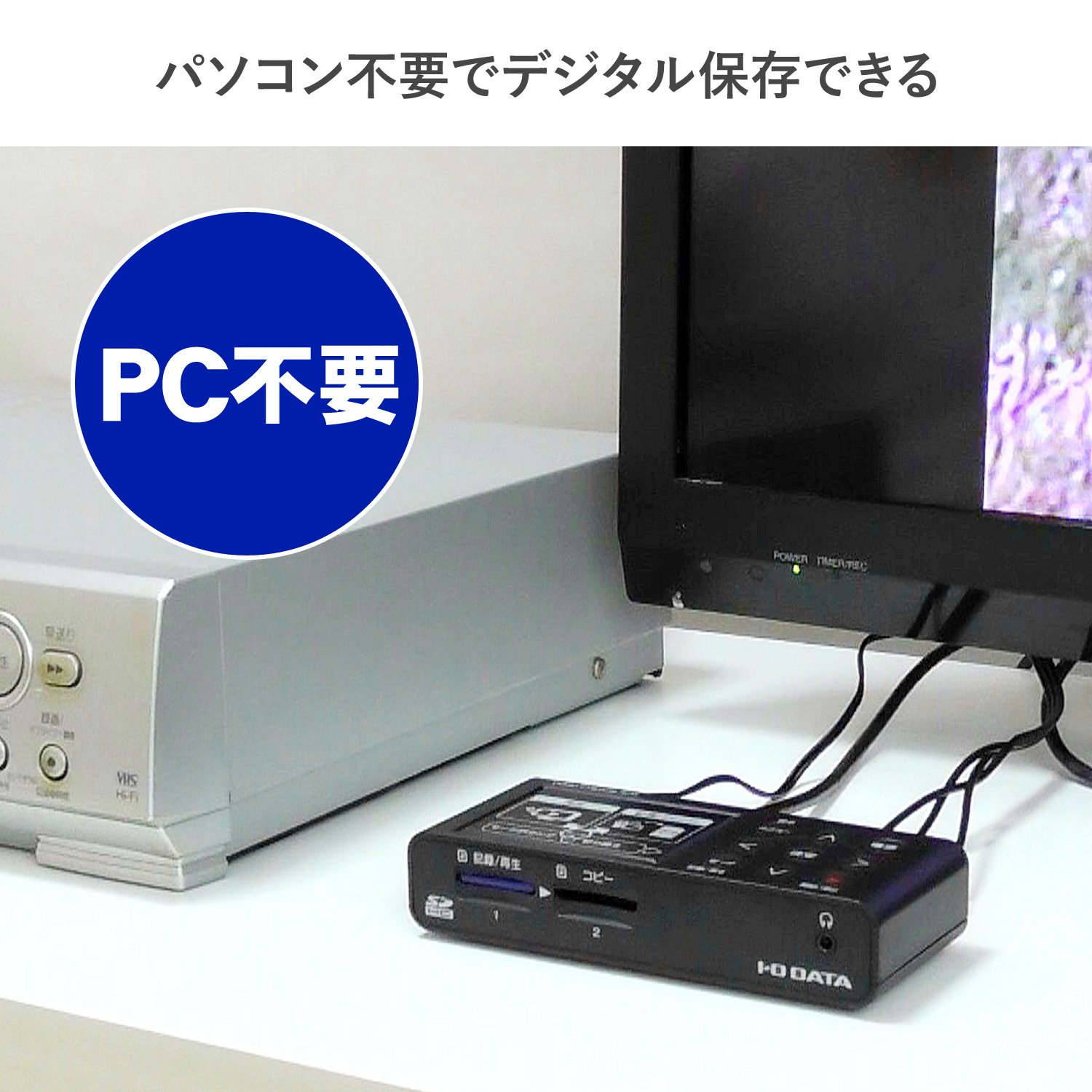 Amazon | I-O DATA HDMI usb ビデオ/VHS 8mm ダビング SDカード/HDD